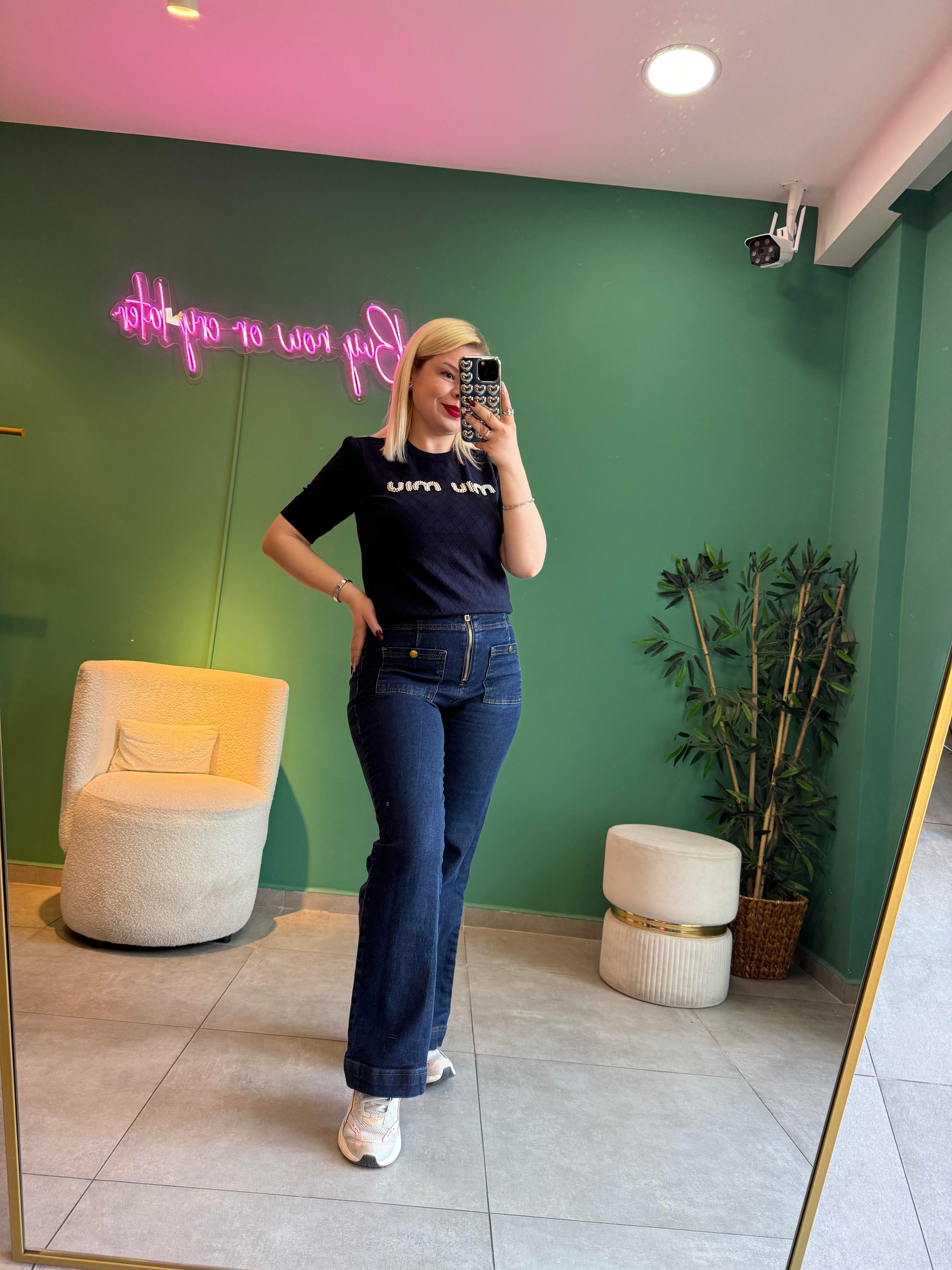Miu Miu Lacivert Merserize Triko