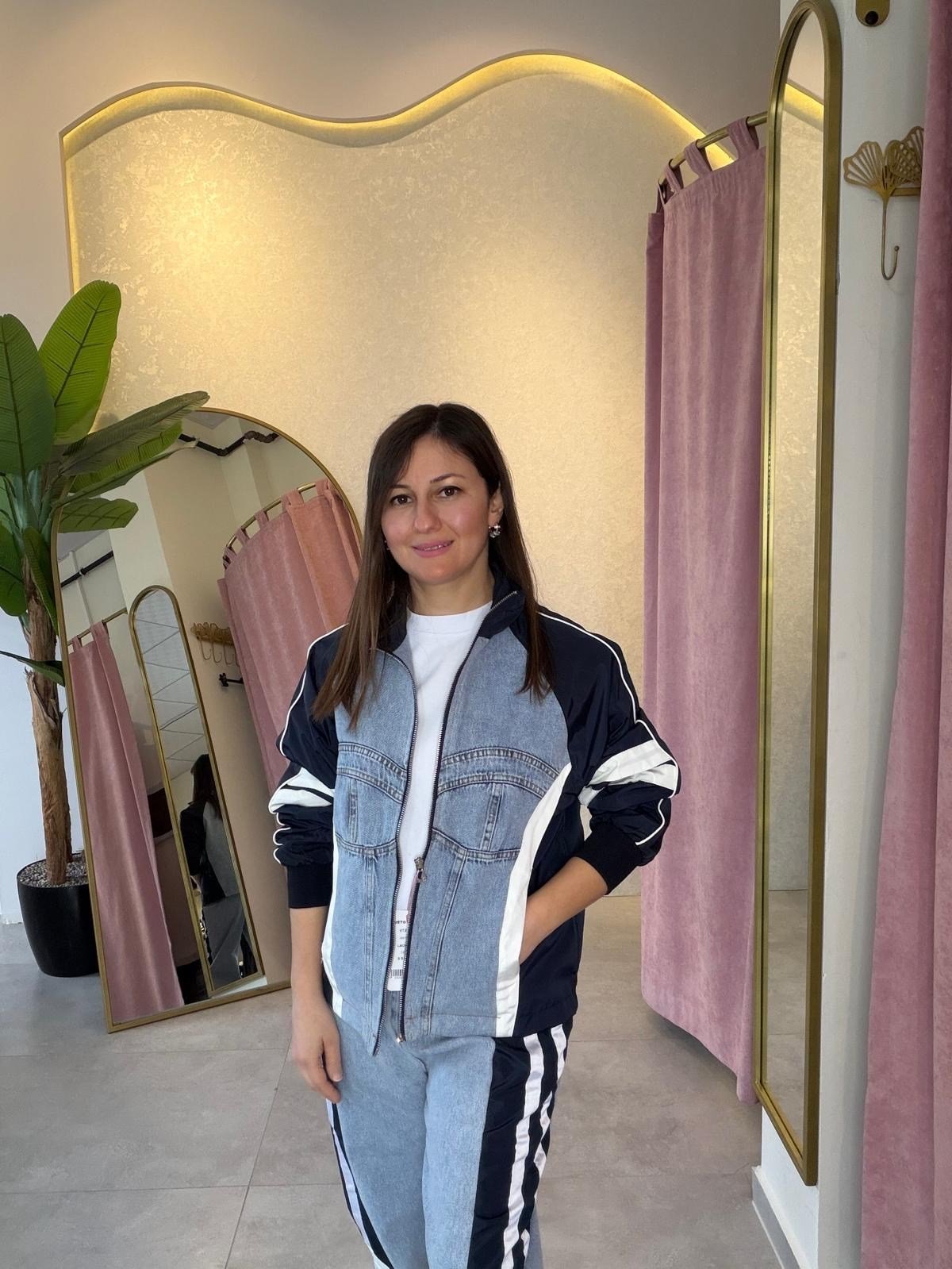Paraşüt Kumaş Detaylı Jean Takım