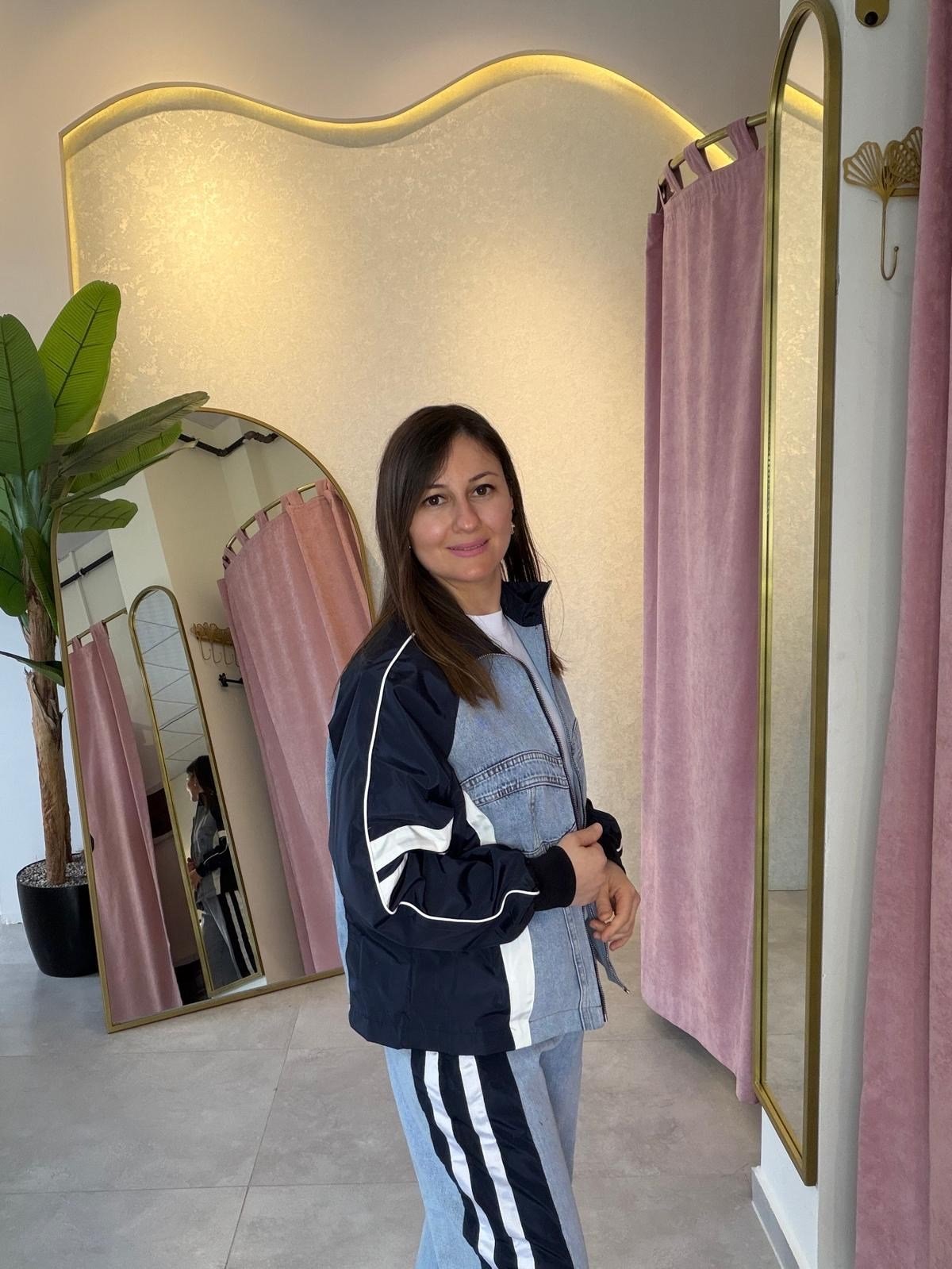 Paraşüt Kumaş Detaylı Jean Takım