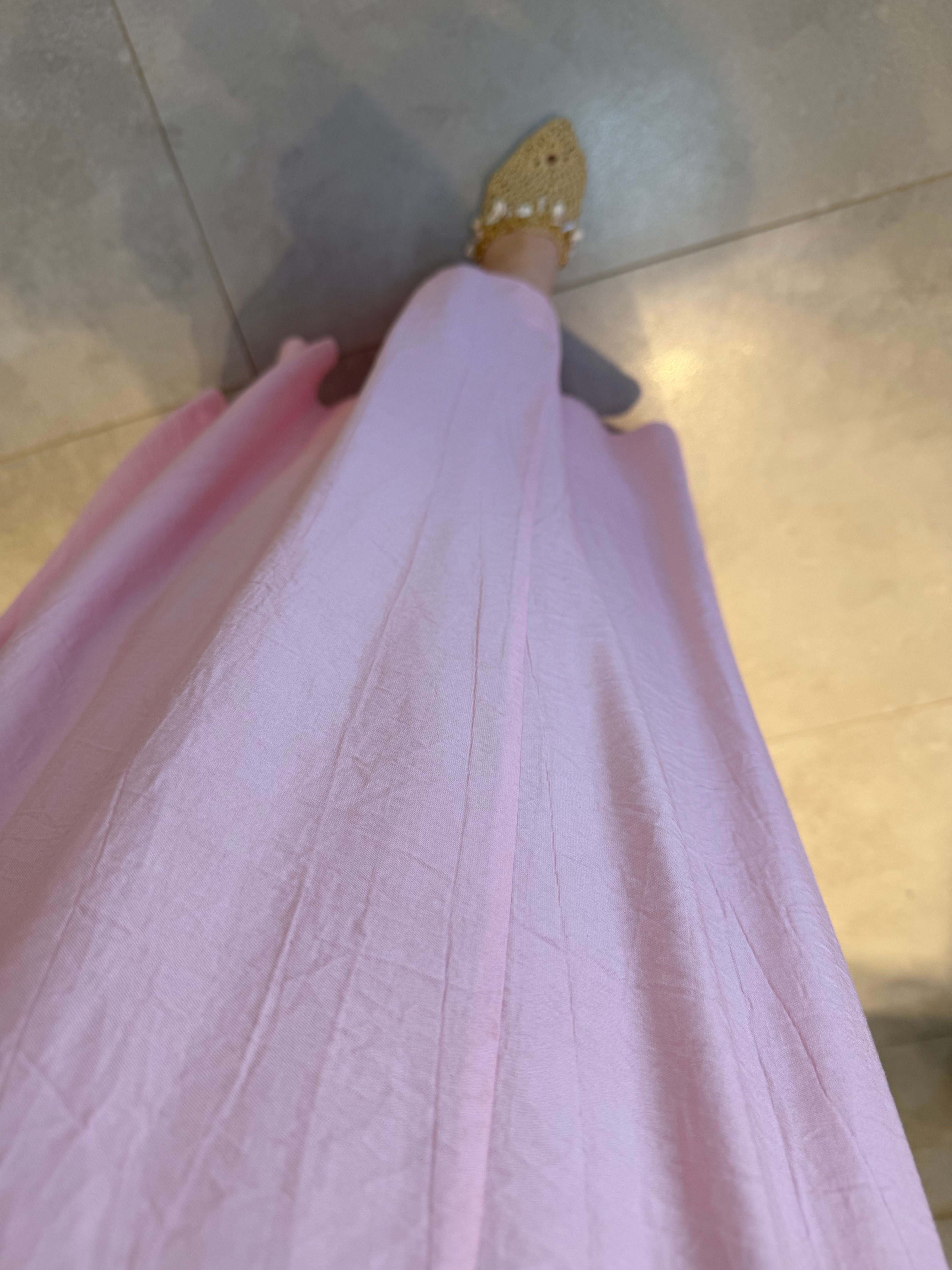 Pembe Askılı Elbise