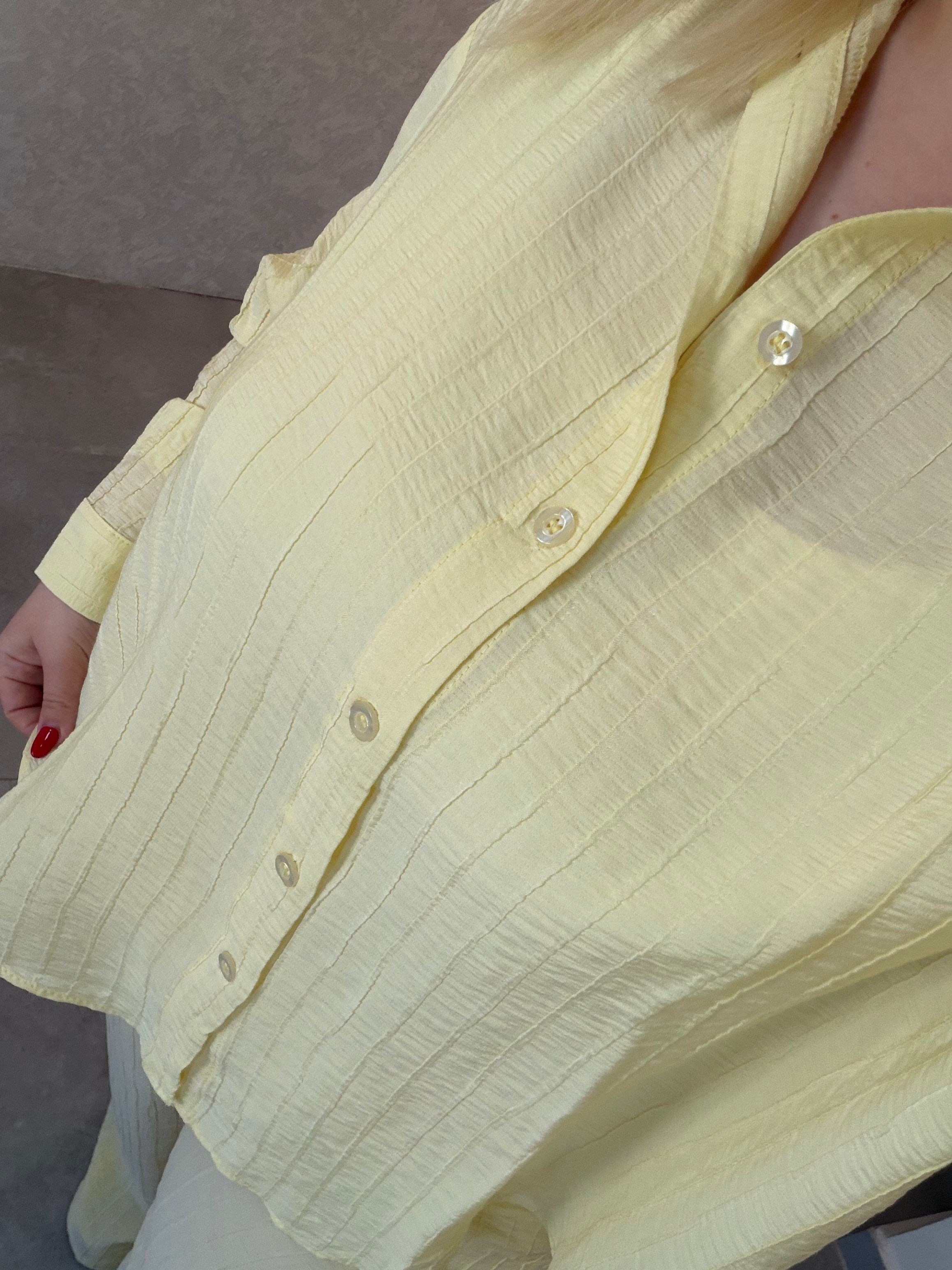 Sarı Oversize Gömlek