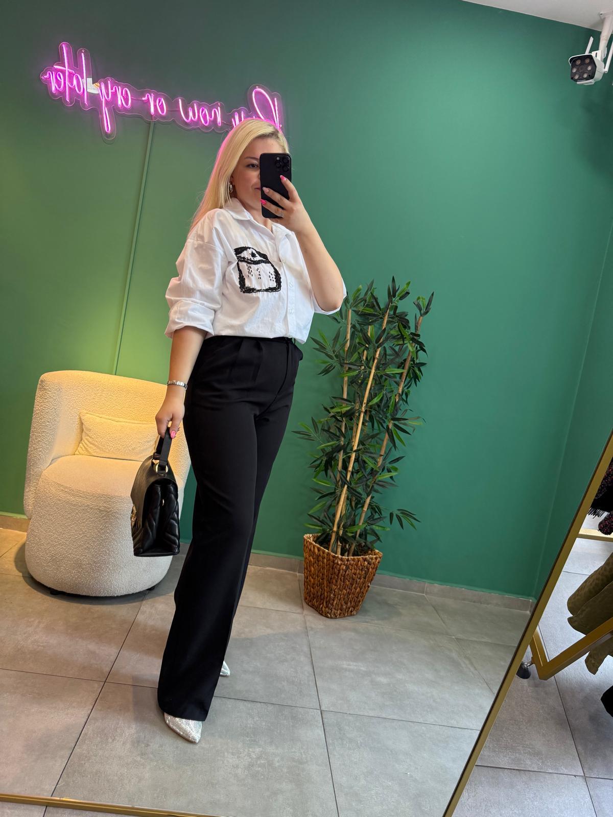 Siyah Palazzo Pantolon