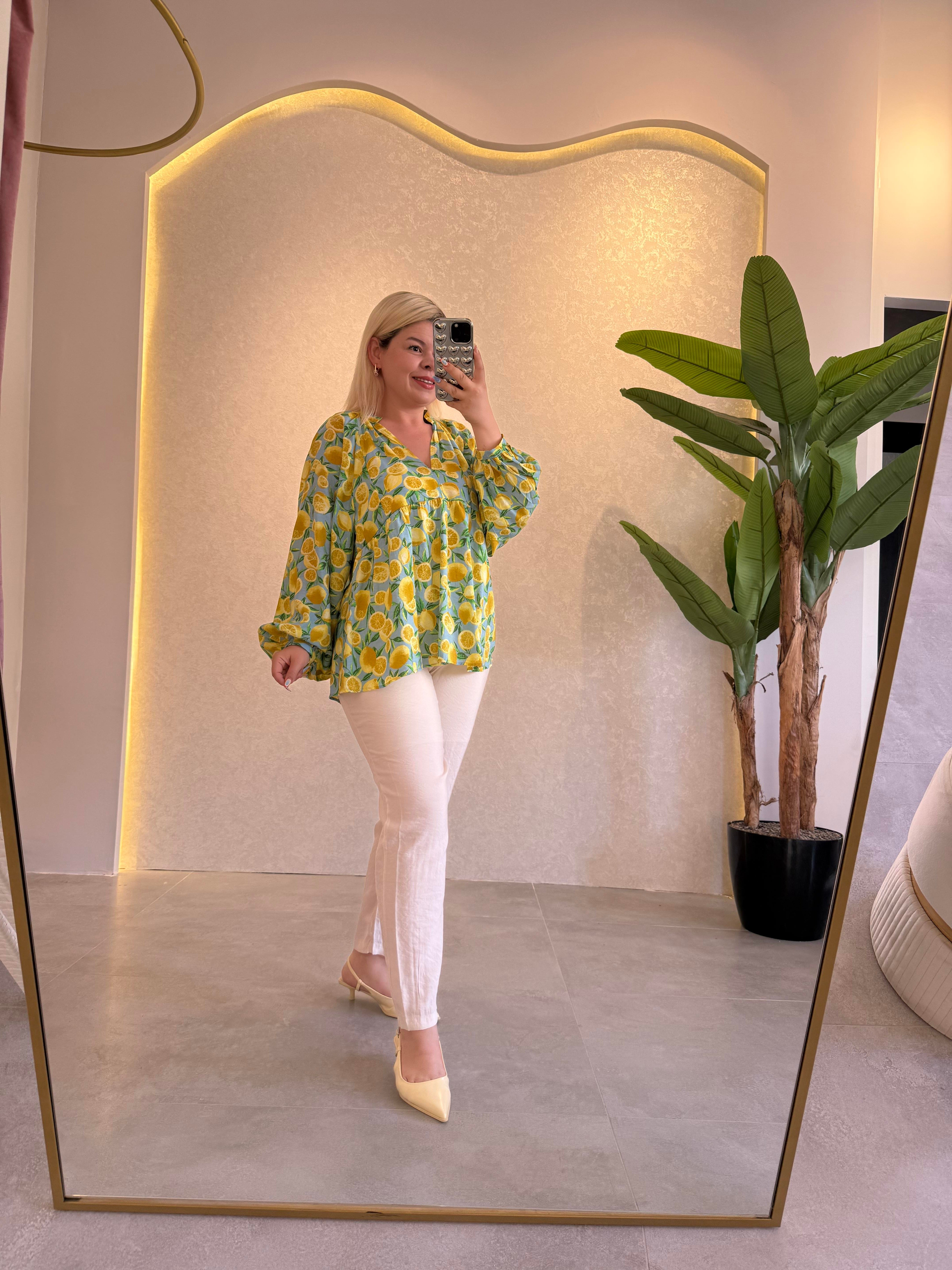 Şort Astarlı Krem Tencel Pantolon