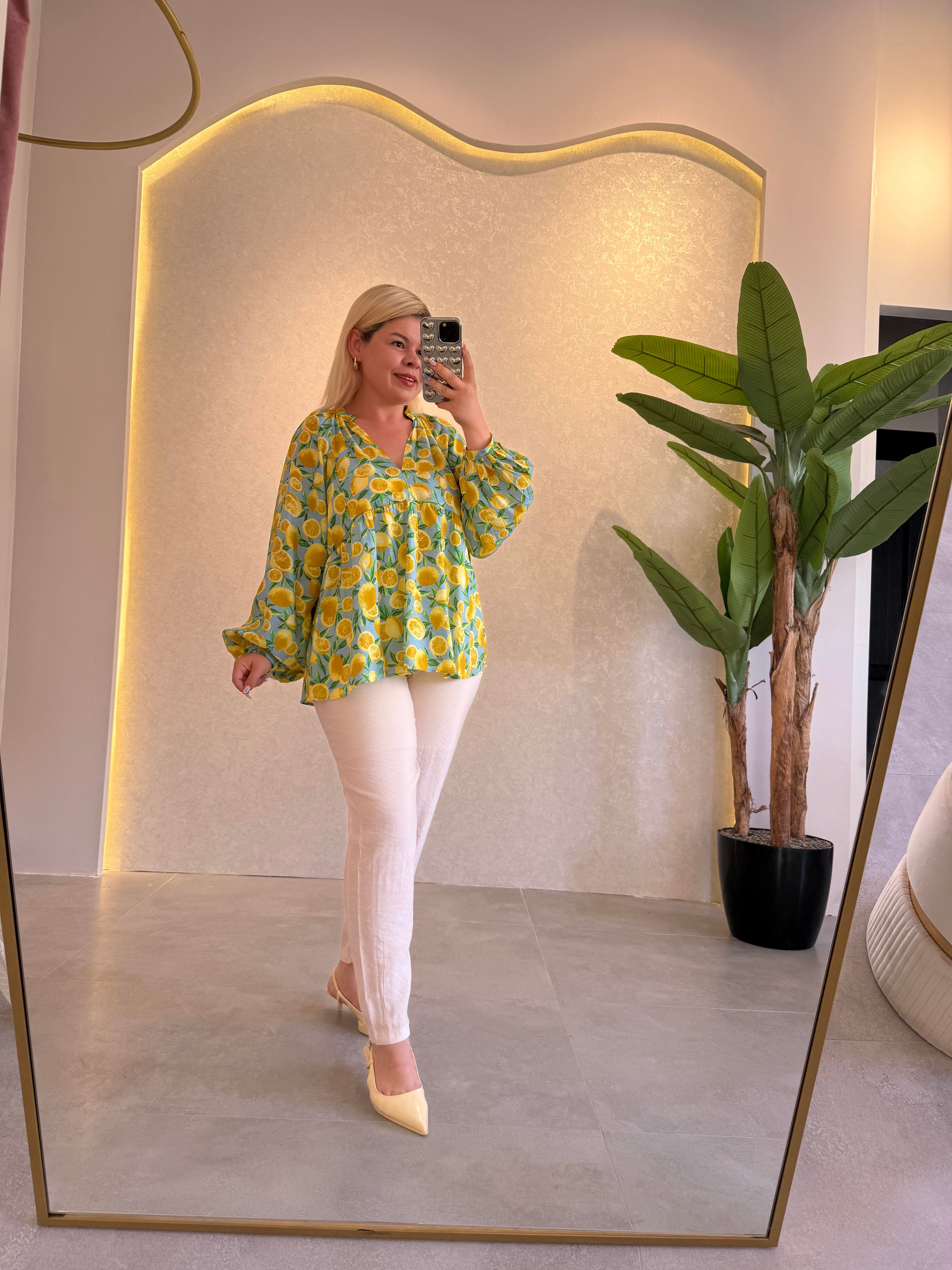 Şort Astarlı Krem Tencel Pantolon