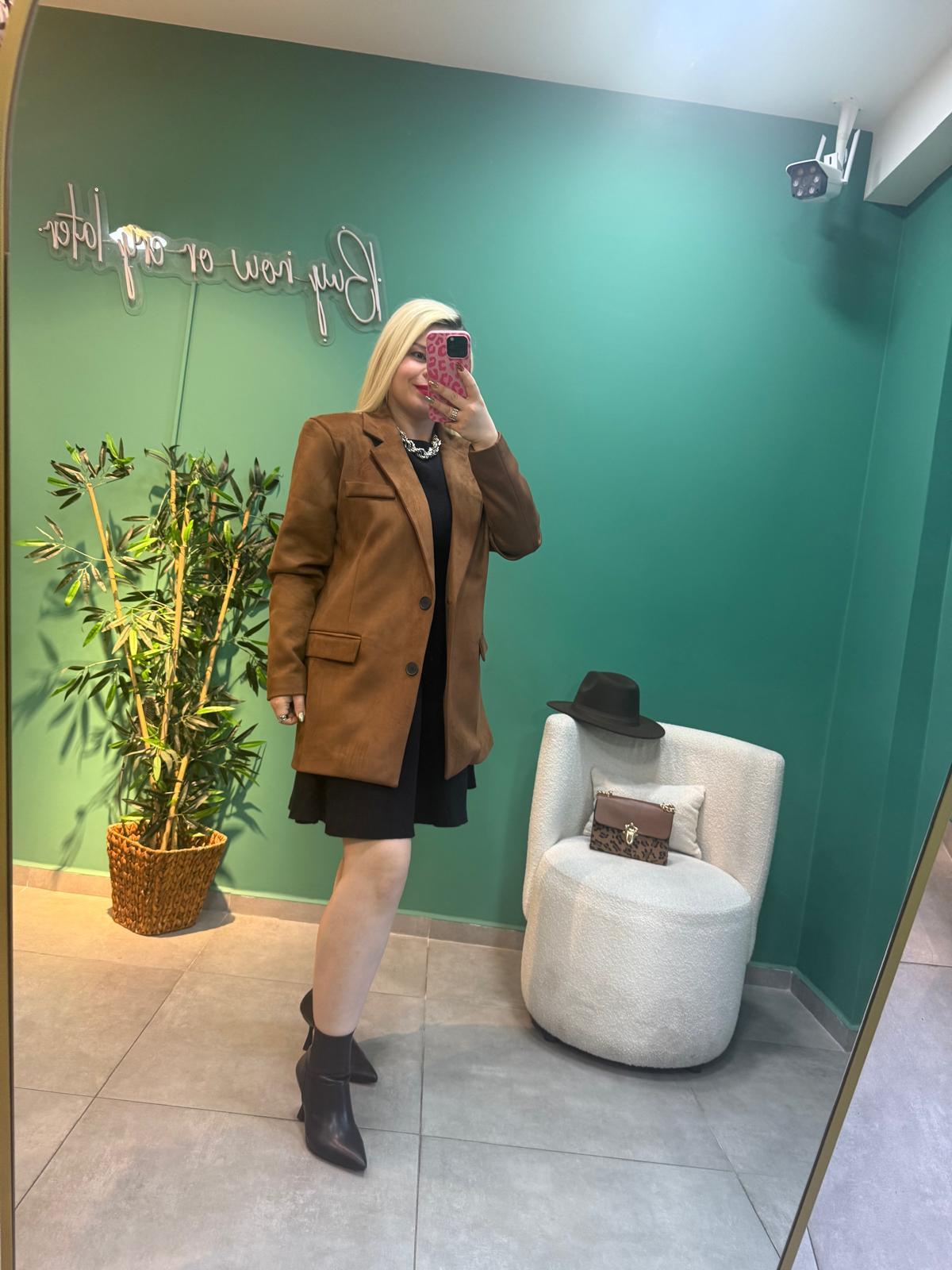 Süet Taba Blazer Ceket