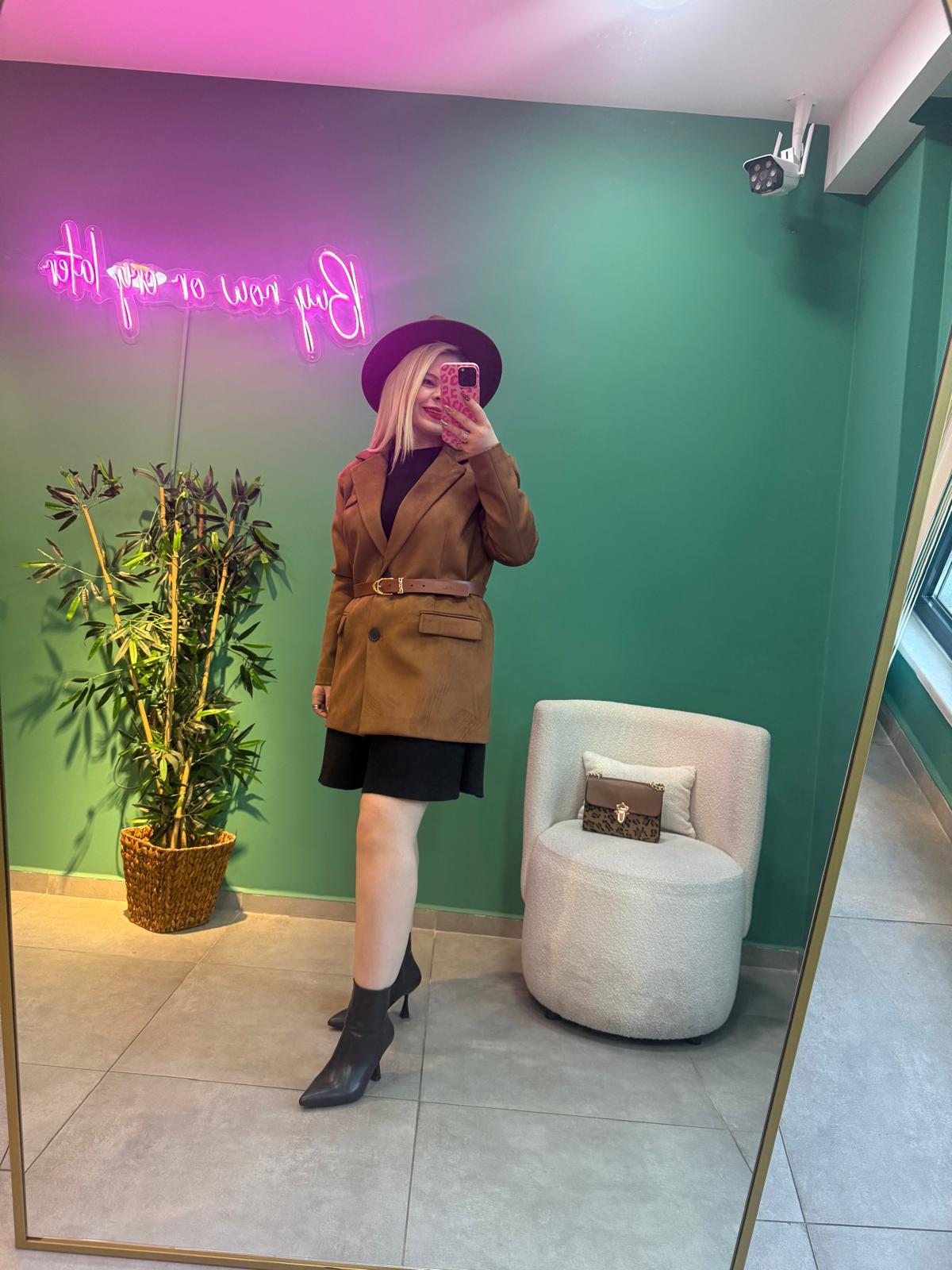 Süet Taba Blazer Ceket