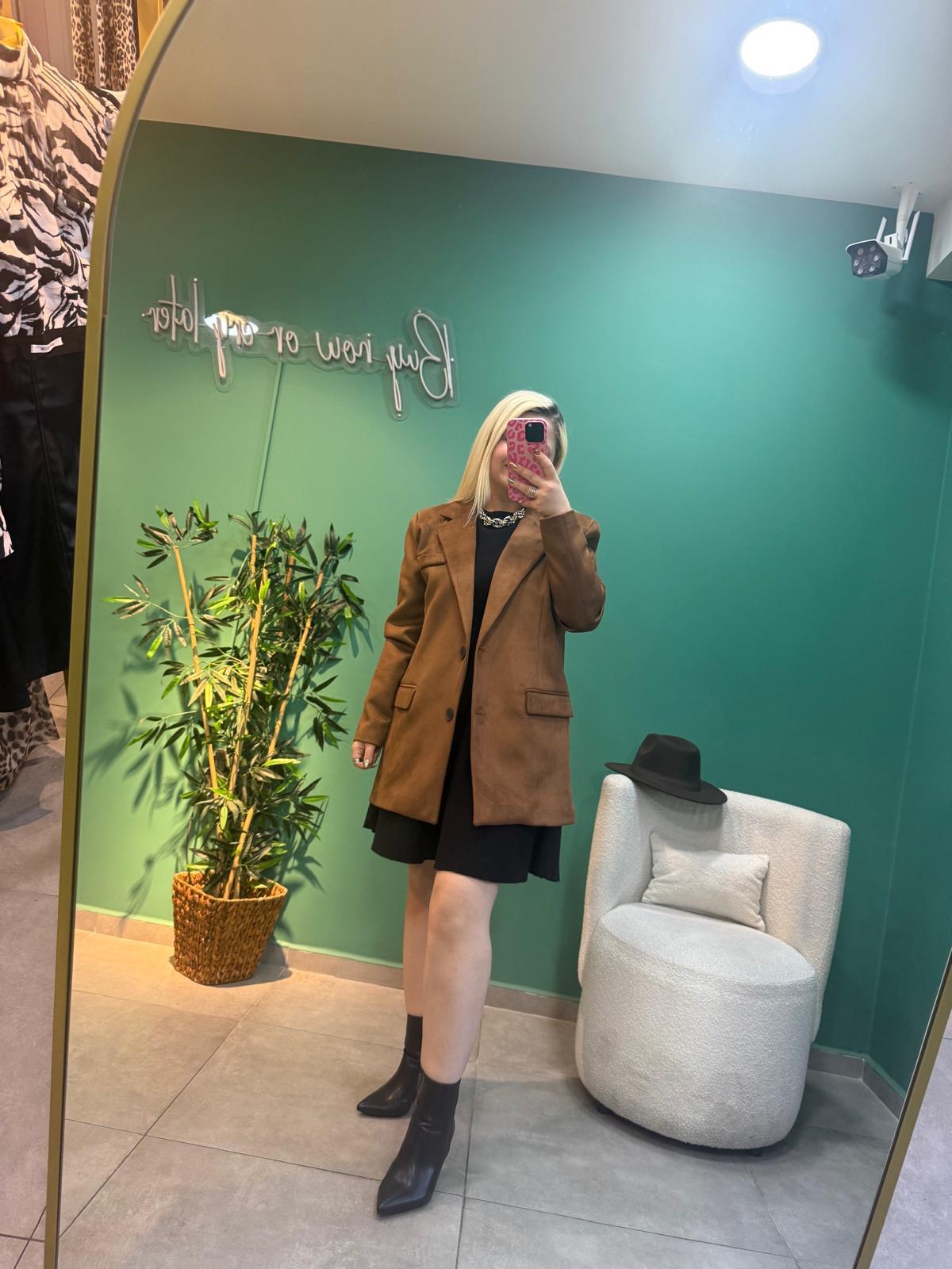 Süet Taba Blazer Ceket
