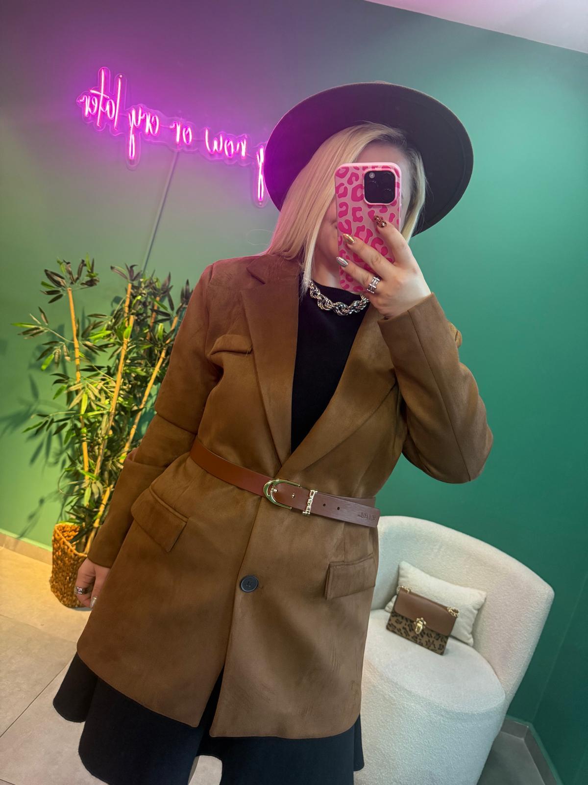 Süet Taba Blazer Ceket