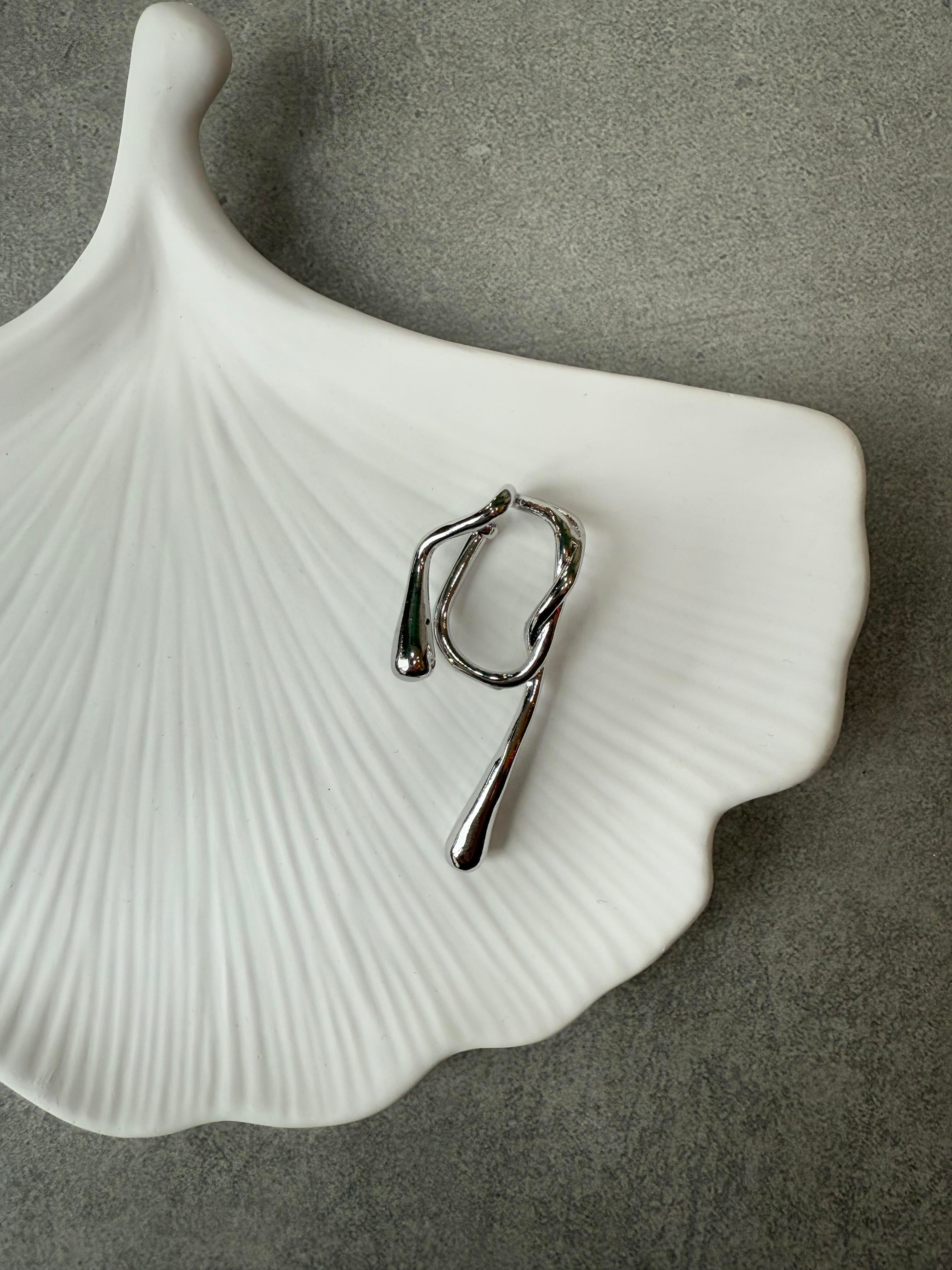 Tasarım Gümüş Earcuff Küpe