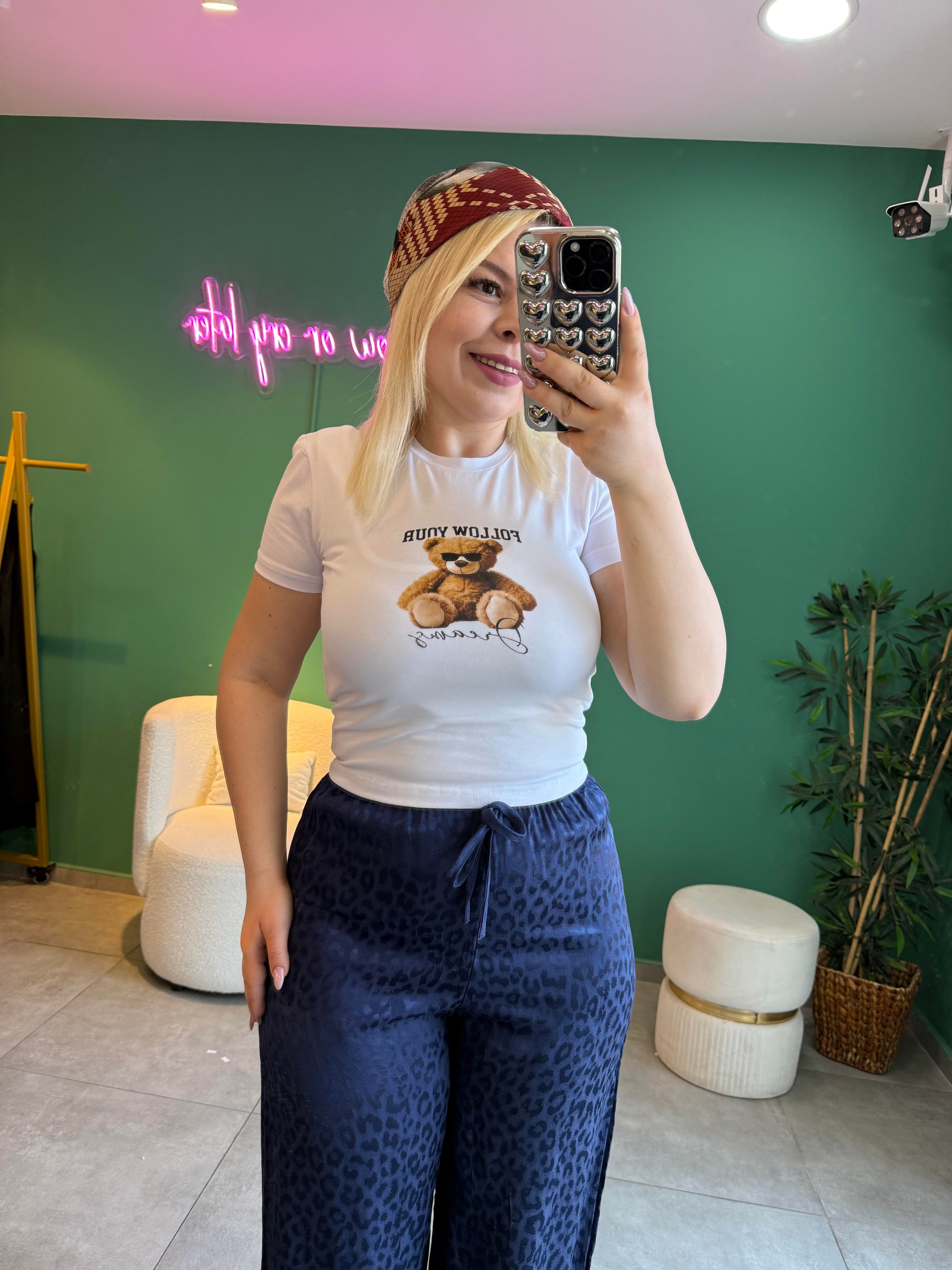 Teddy Beyaz Crop