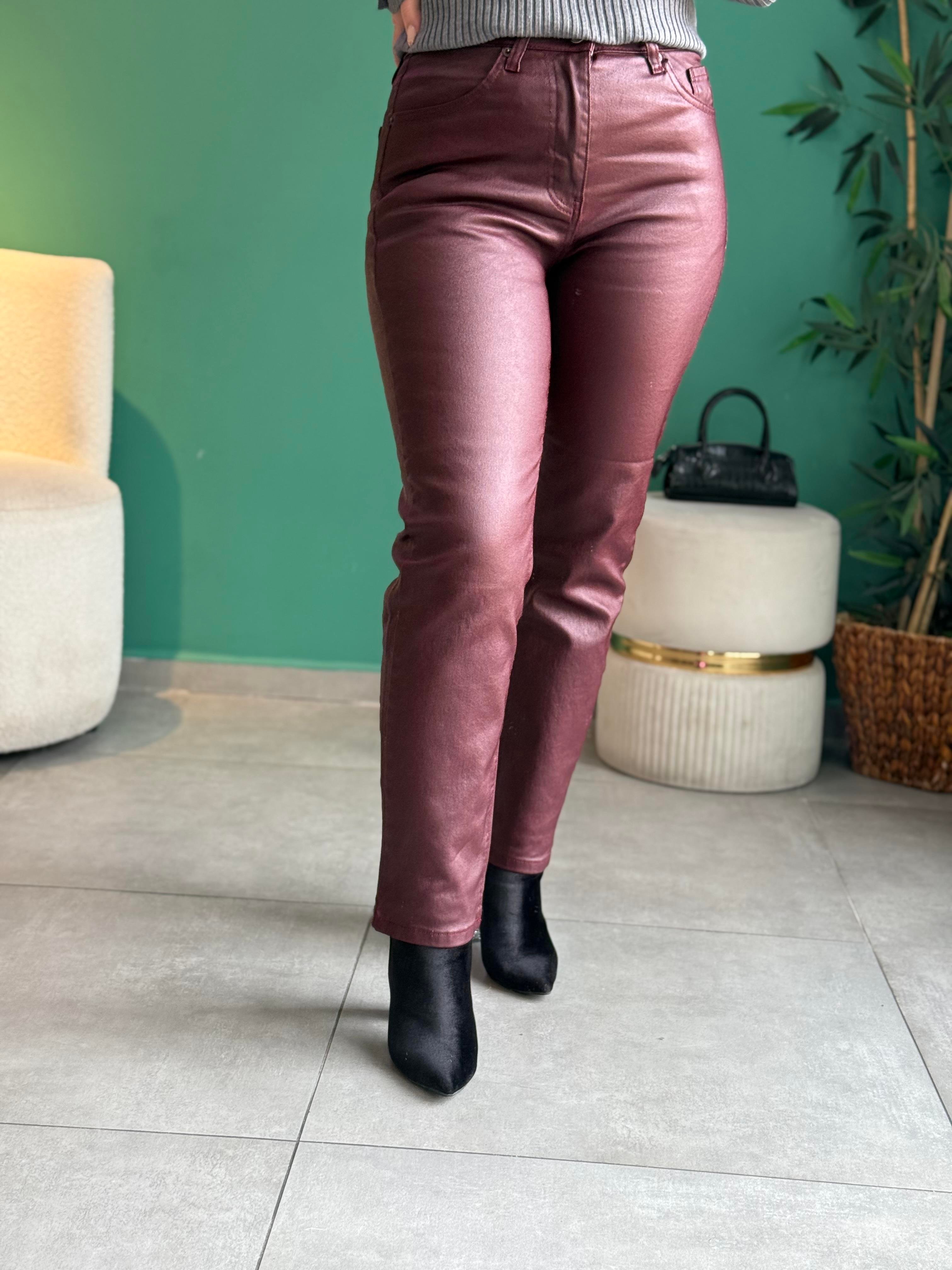Z.RA Mumlu Bordo Jean Pantolon