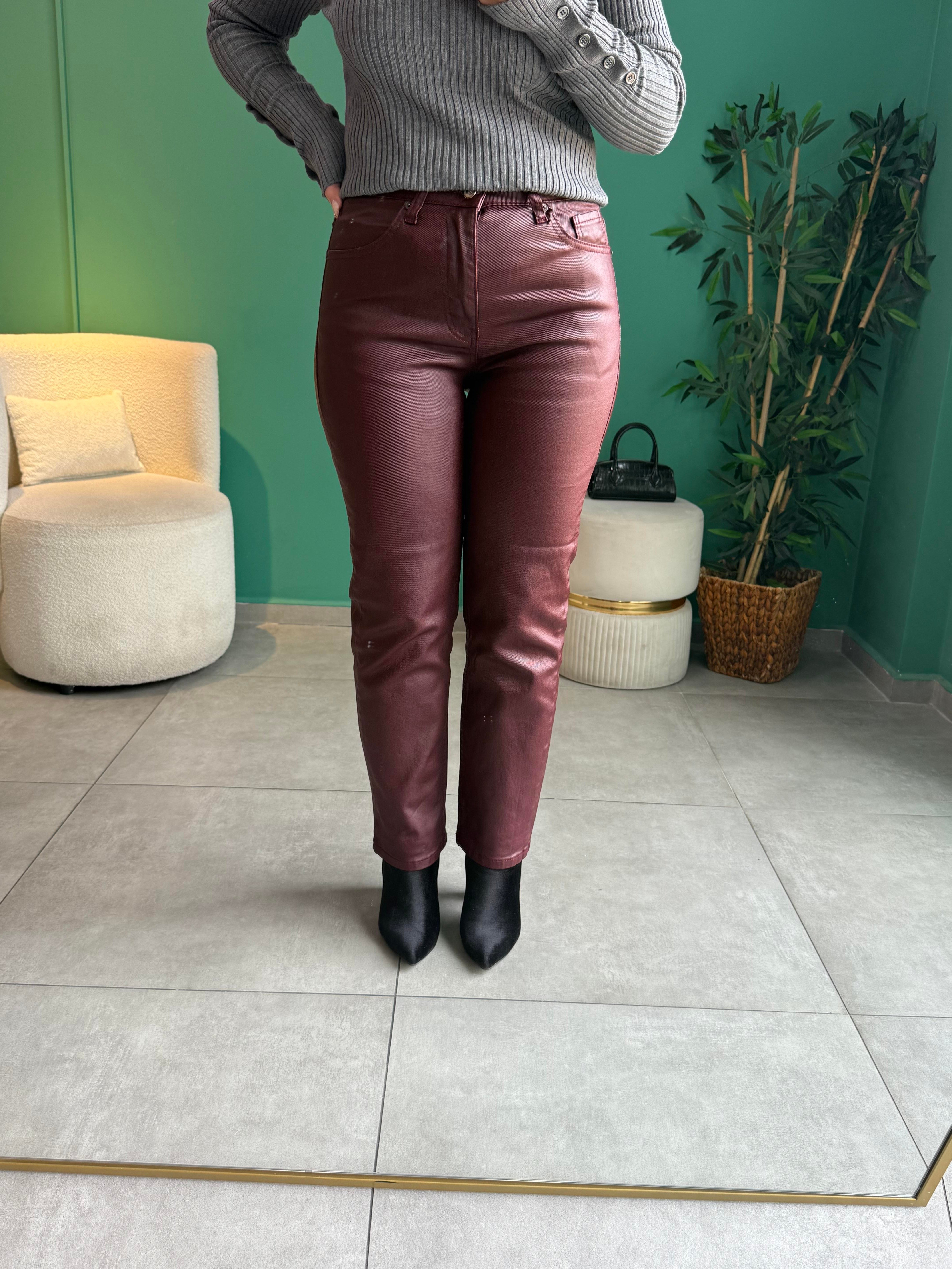 Z.RA Mumlu Bordo Jean Pantolon