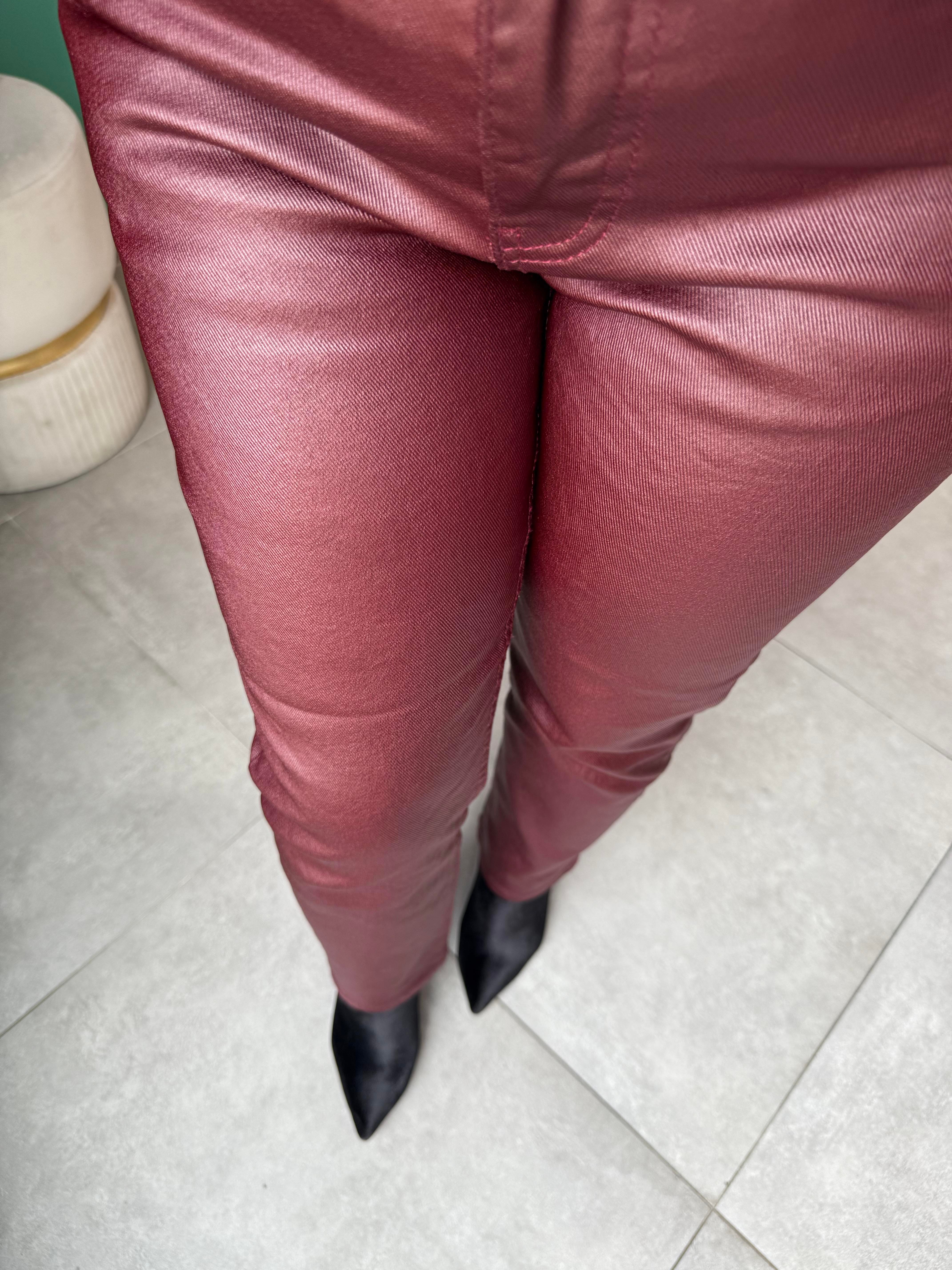 Z.RA Mumlu Bordo Jean Pantolon