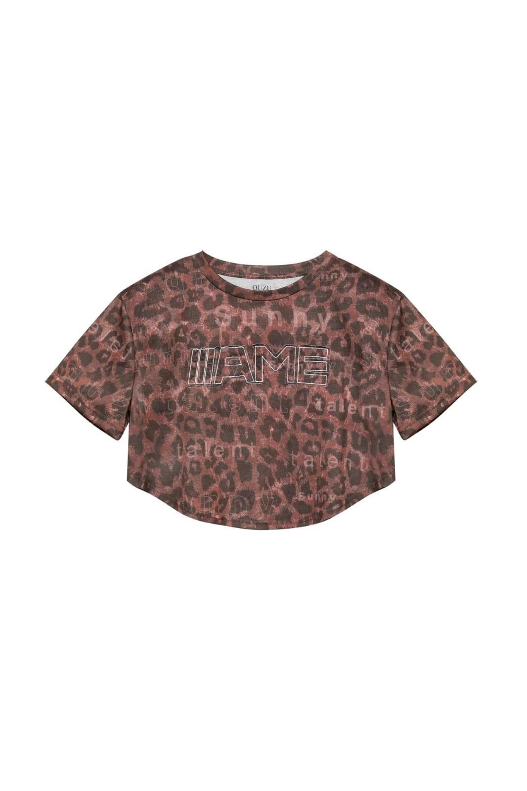 Crop Tshirt Leopar