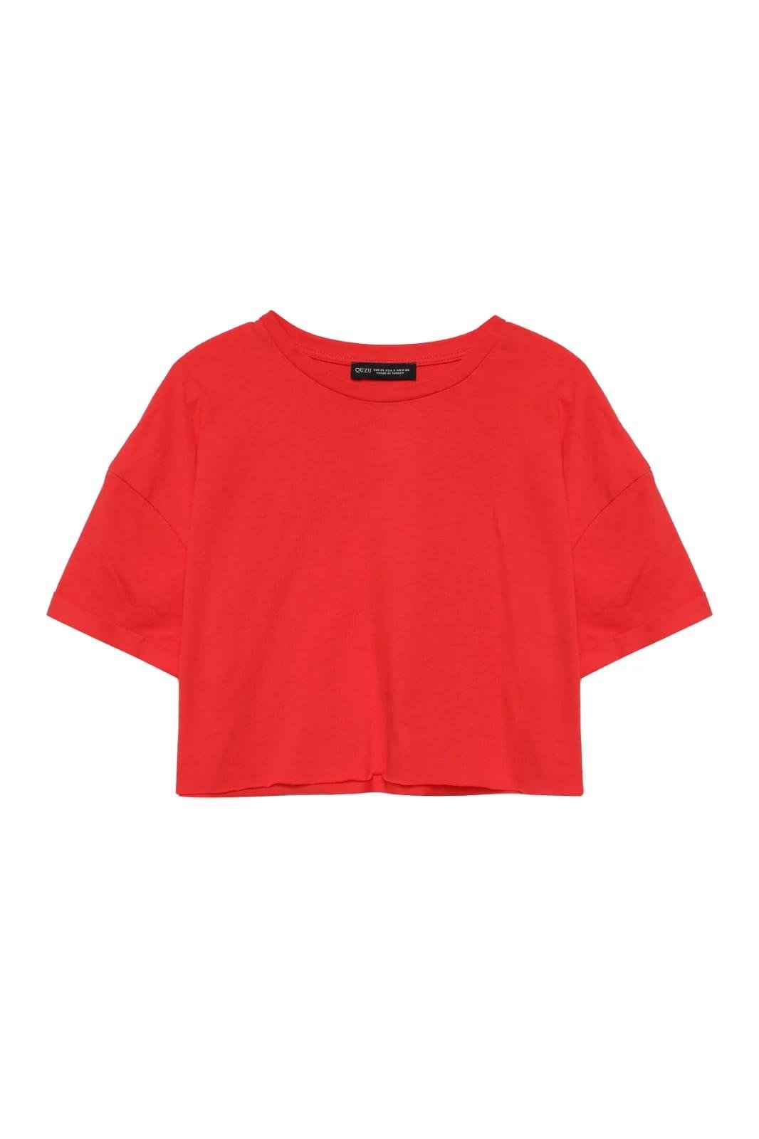 Kırmızı Crop Tshirt