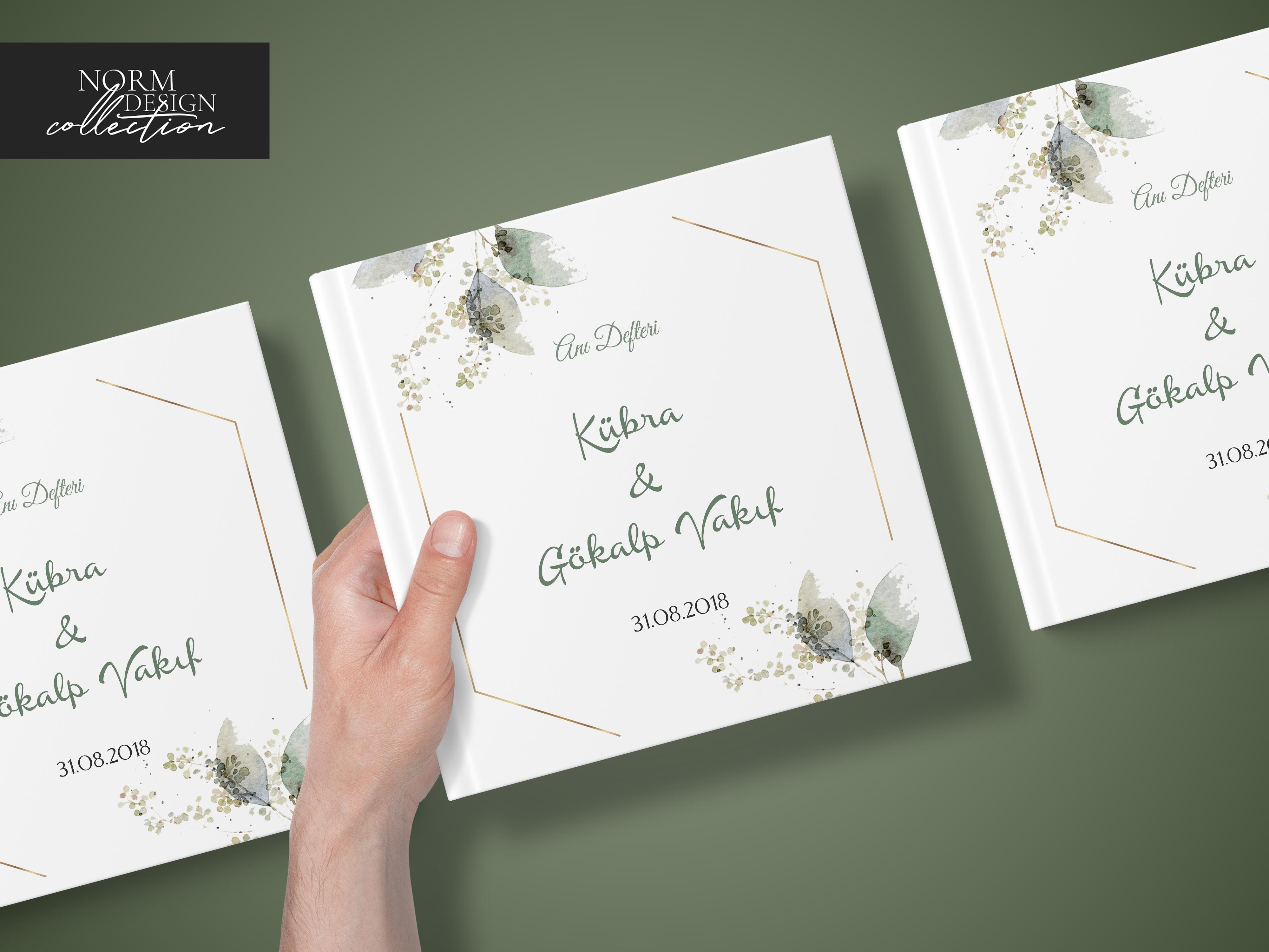 Gold Frame Kare Anı Defteri
