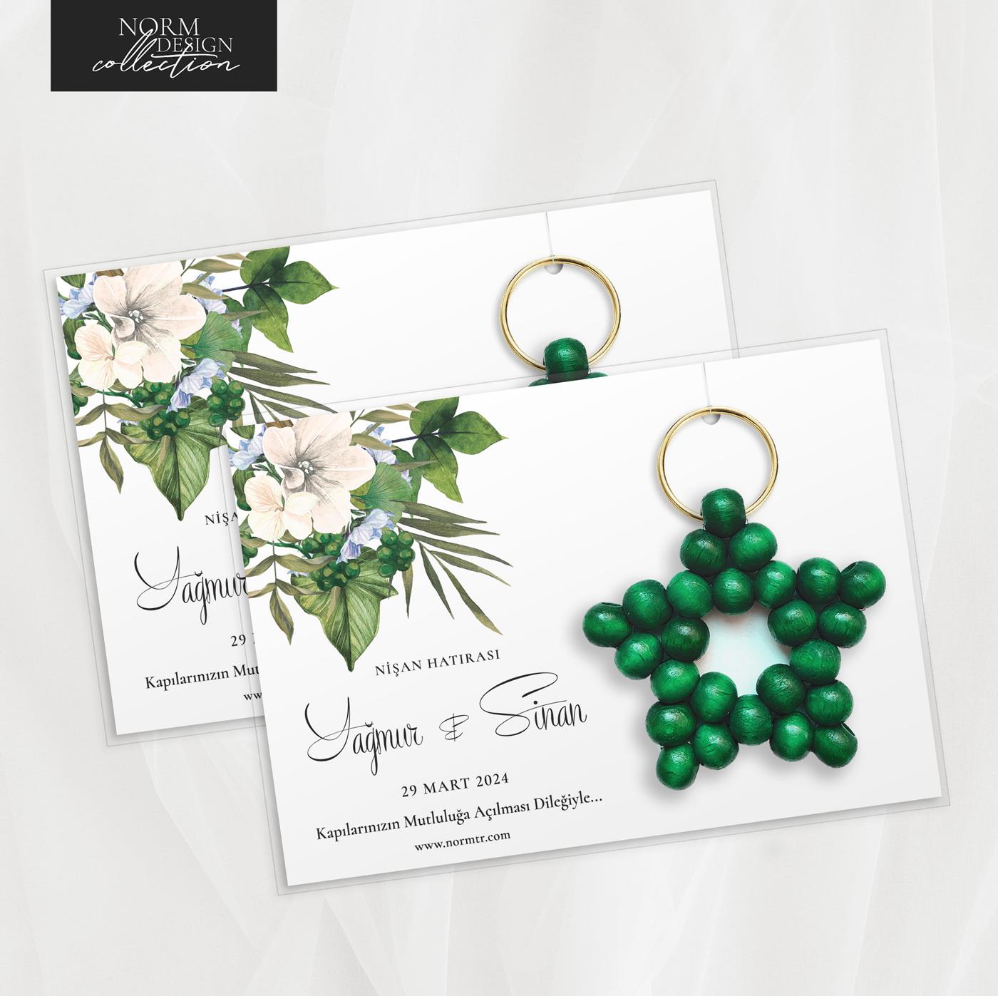 Greenery Yıldız Anahtarlık Hediyelik