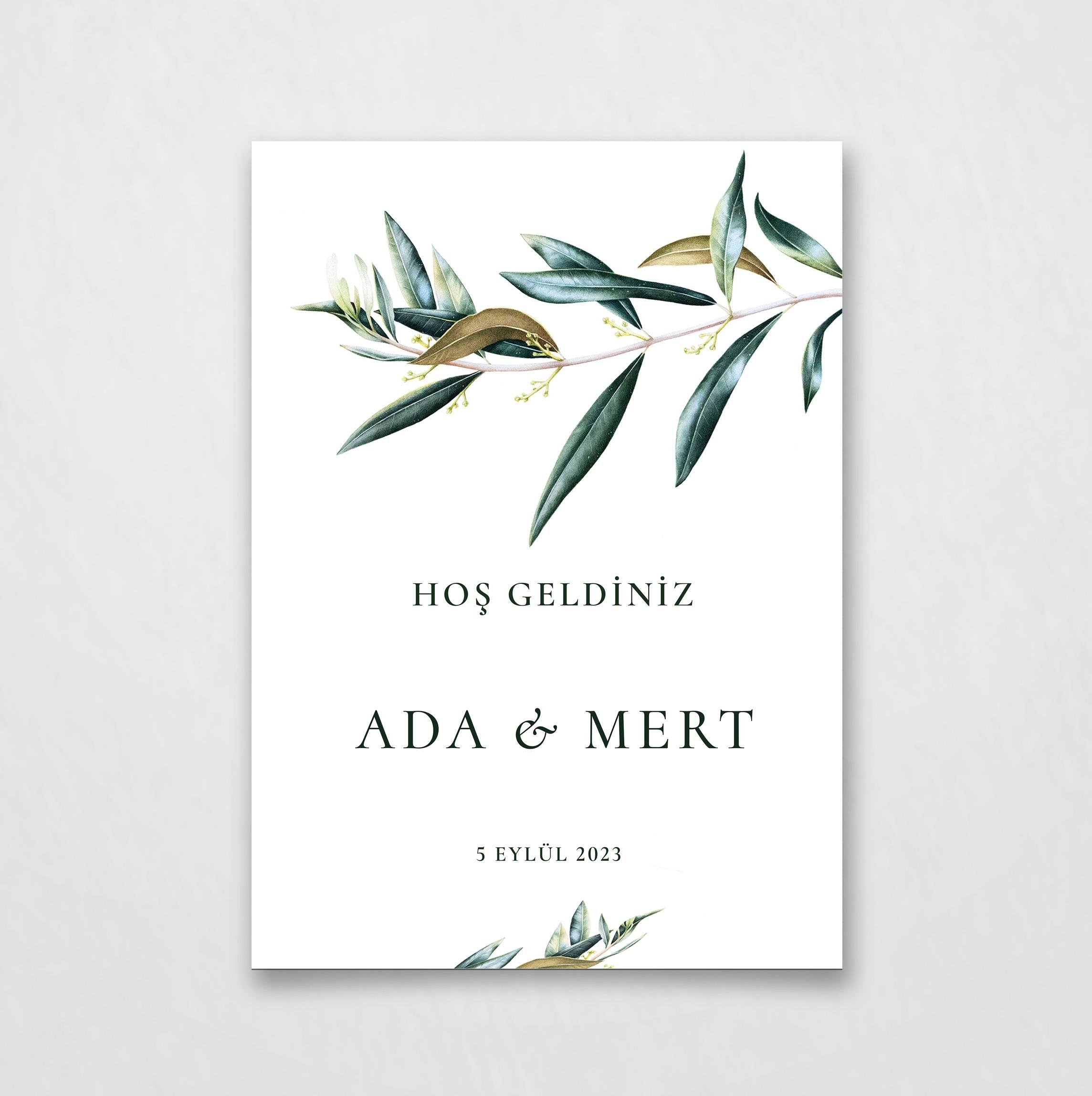 Olive Leaf Karşılama Panosu