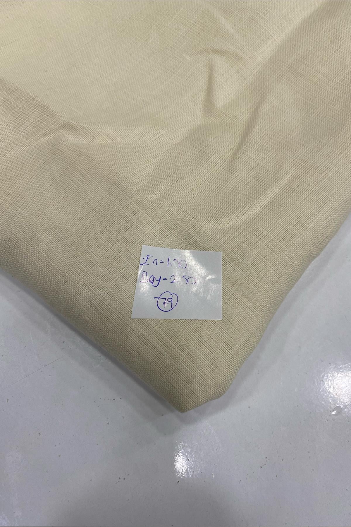 Bej Pera Keten Kumaş