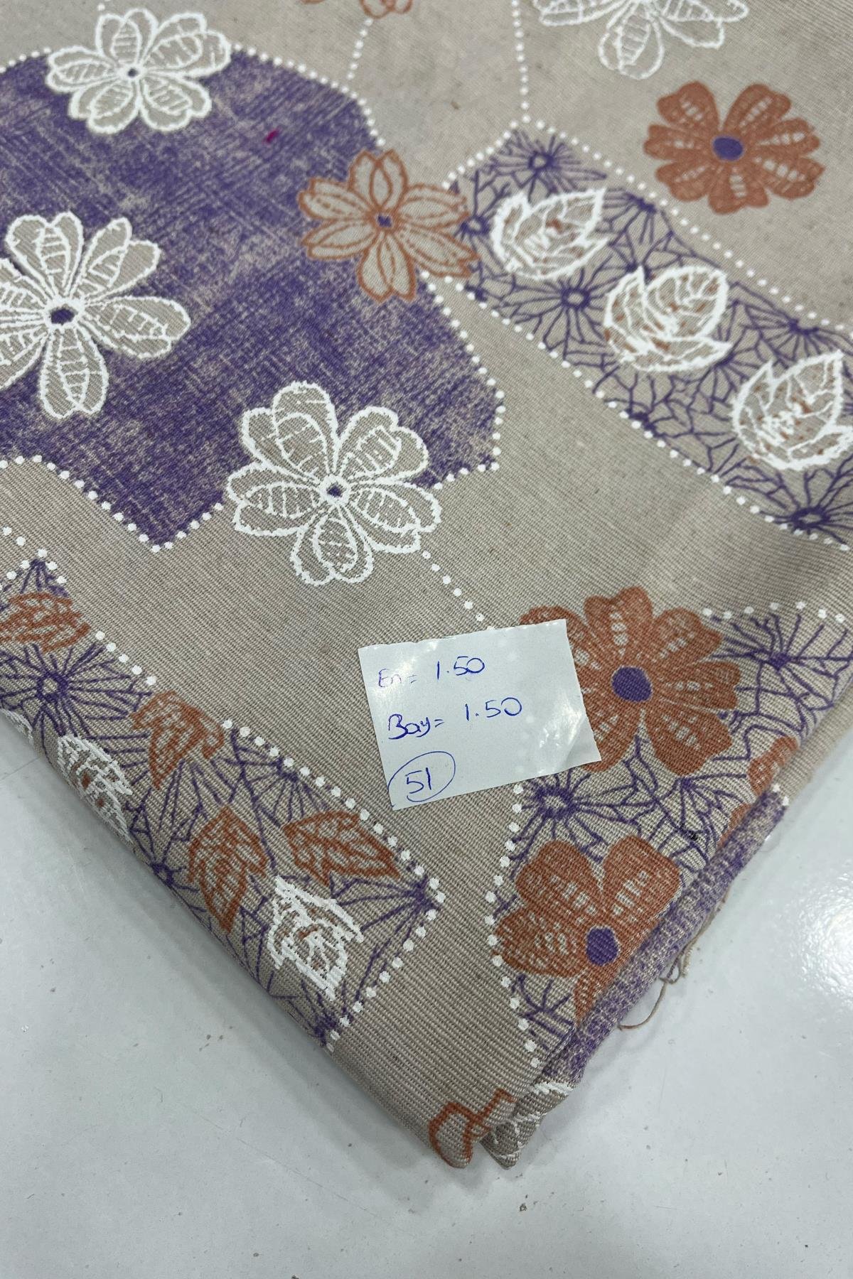 Desenli Keten Kumaş