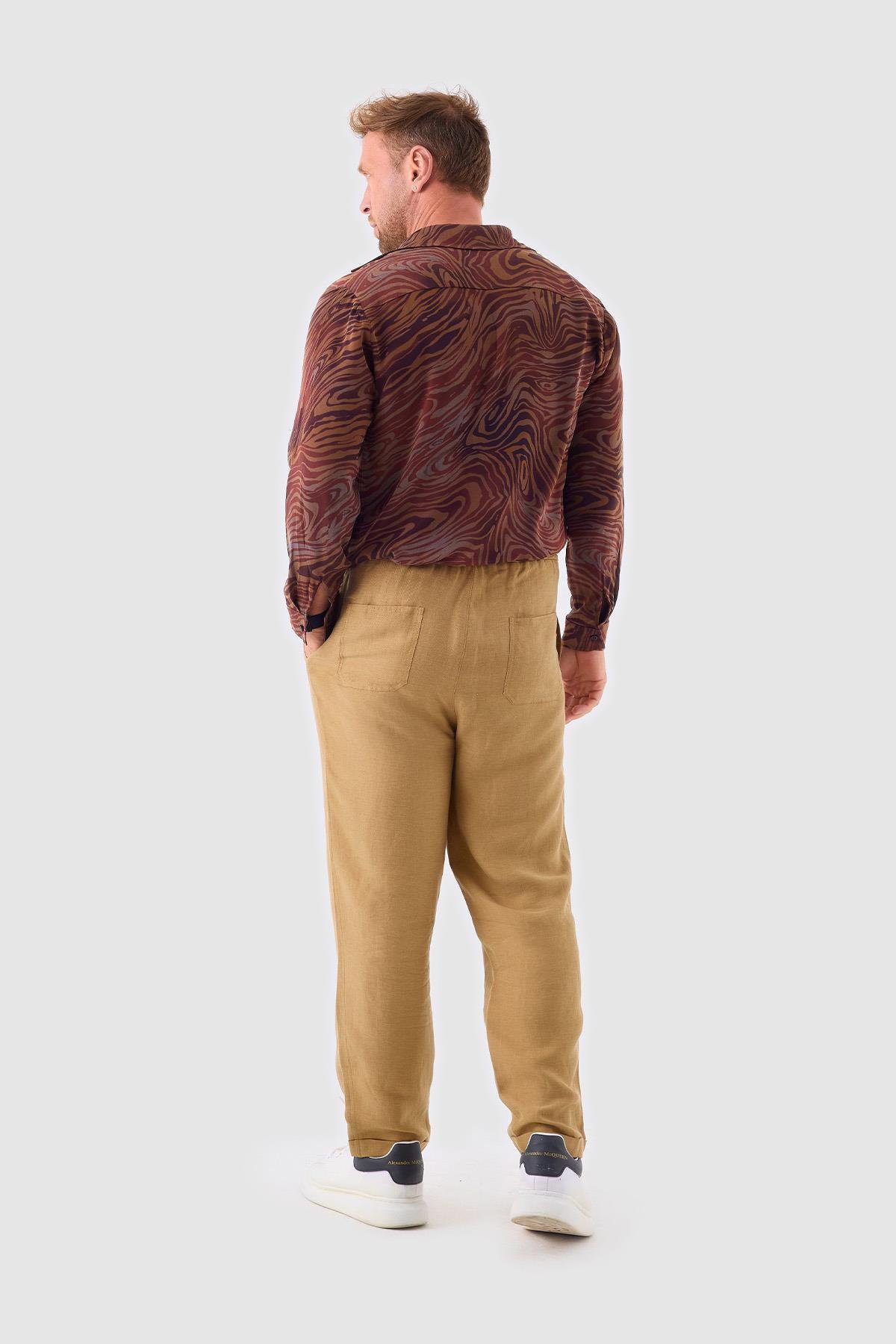 Brown Silk Shirt
