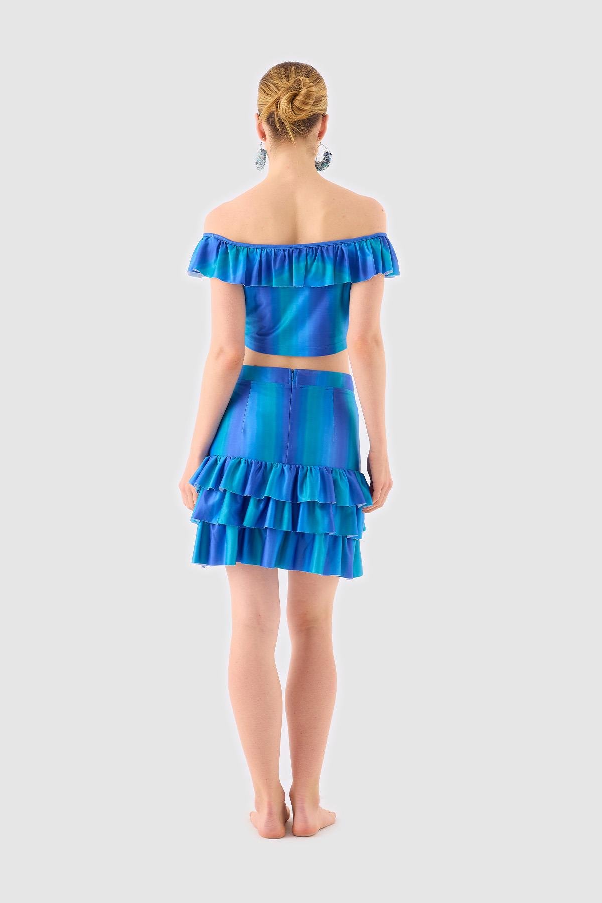Deep Blue Fashion Capsule Ruffled Set