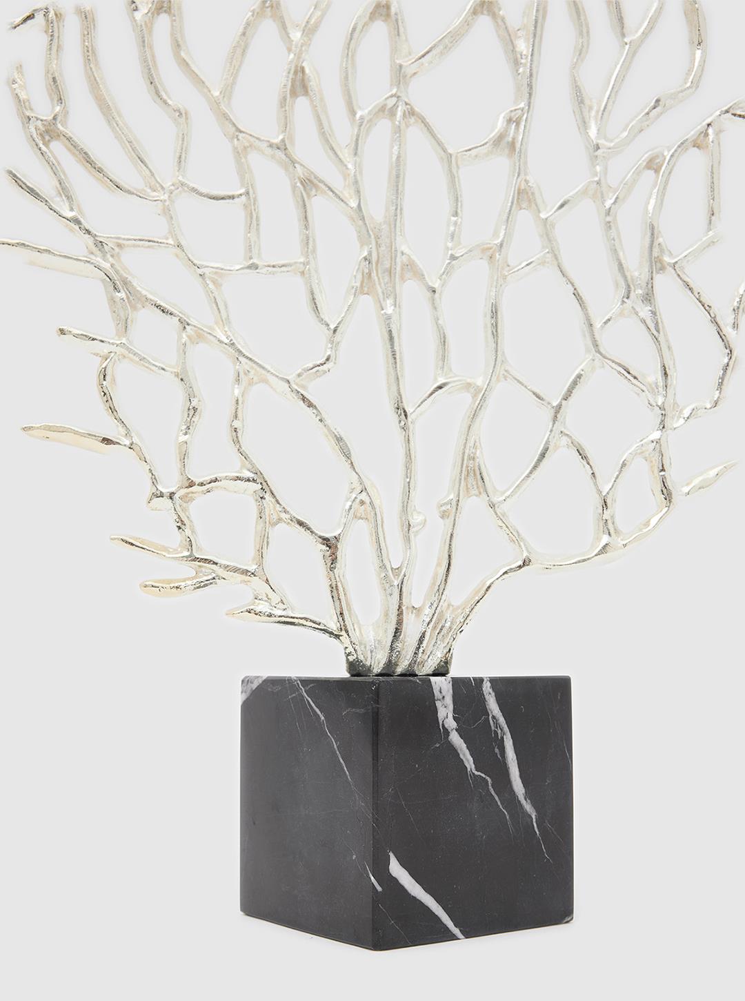 Large Silver Coral Sculpture