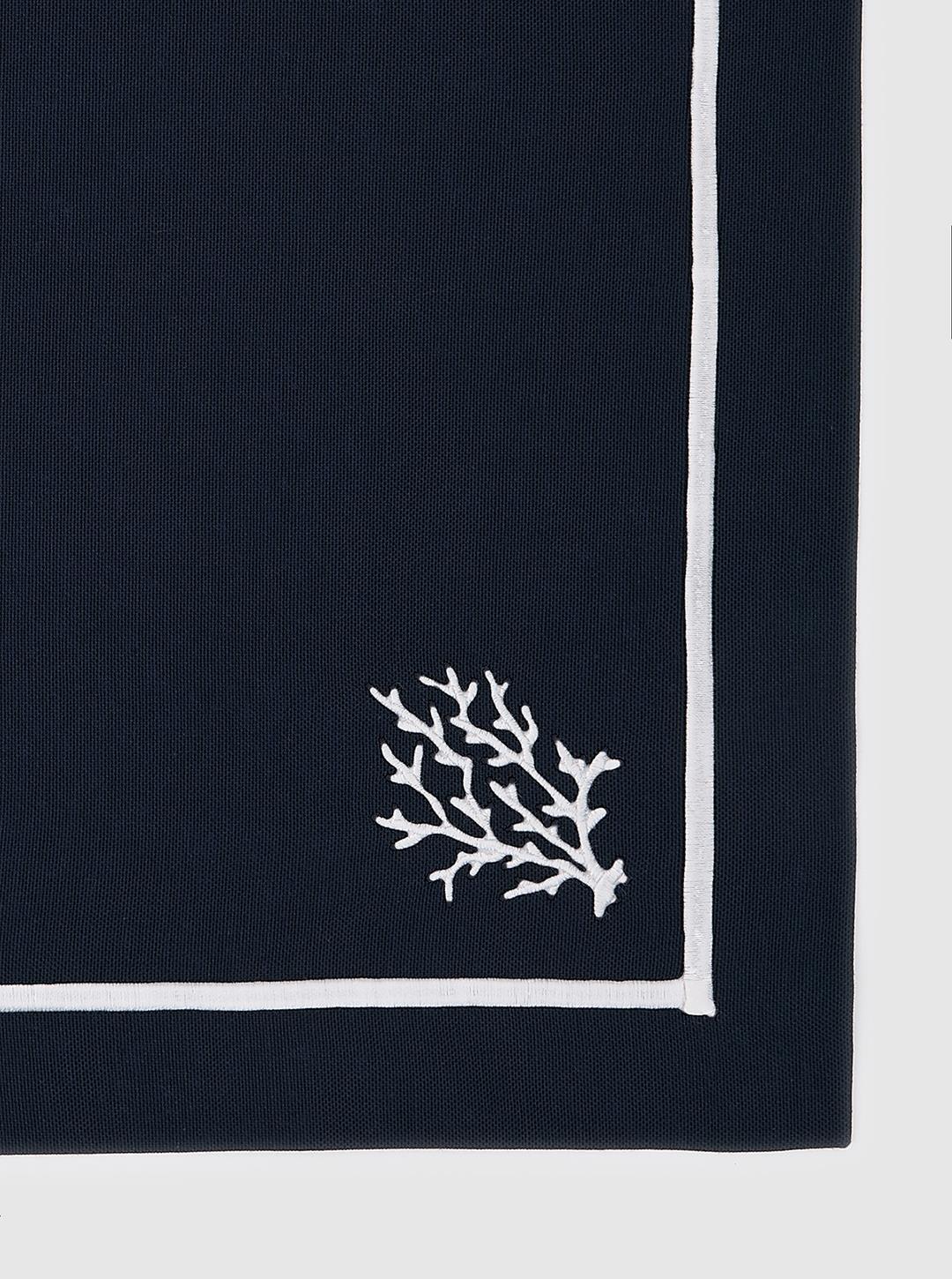Navy Blue Coral Place Mat