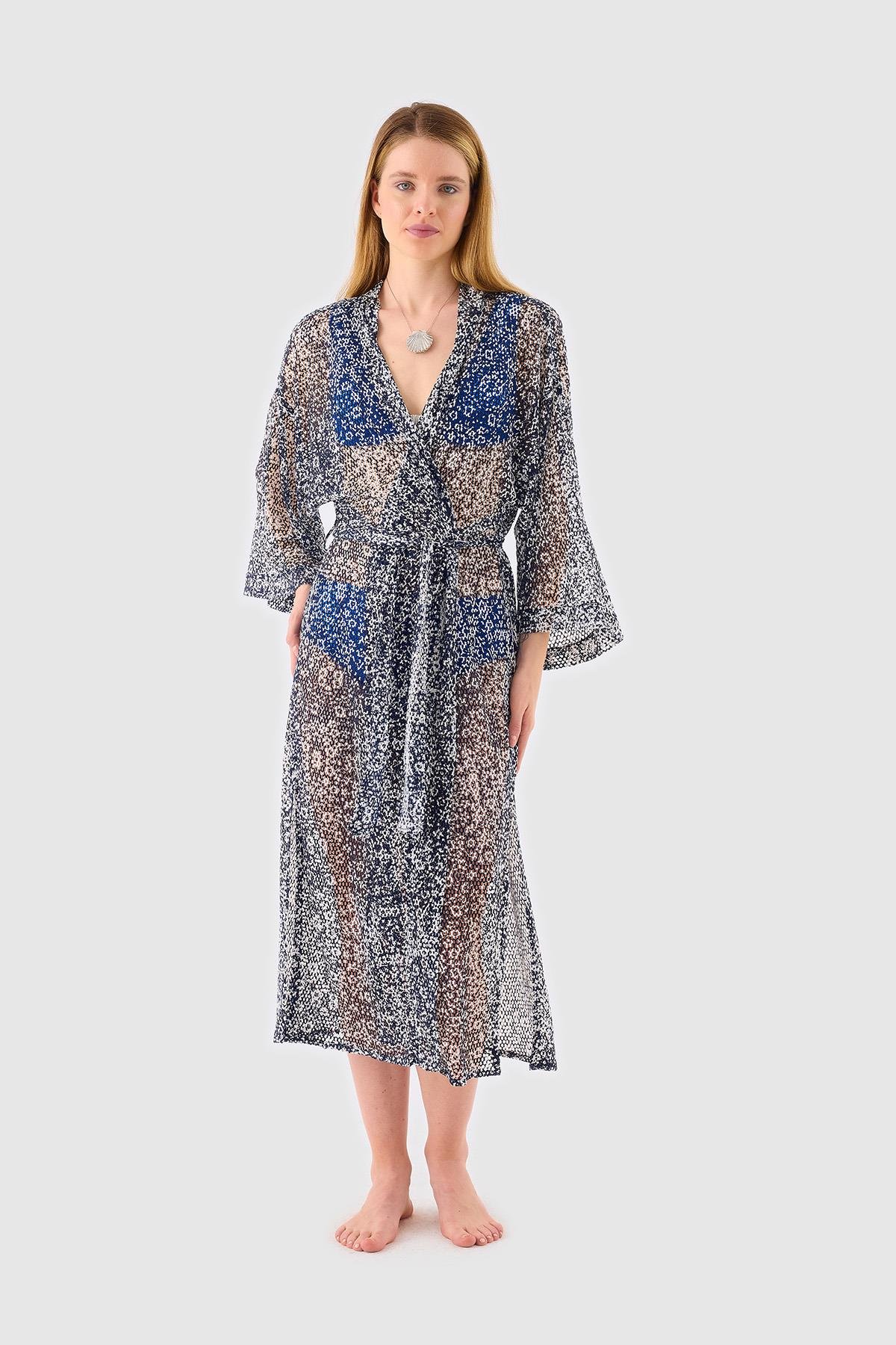 SM 48 Tulle Polka Dot Kimono