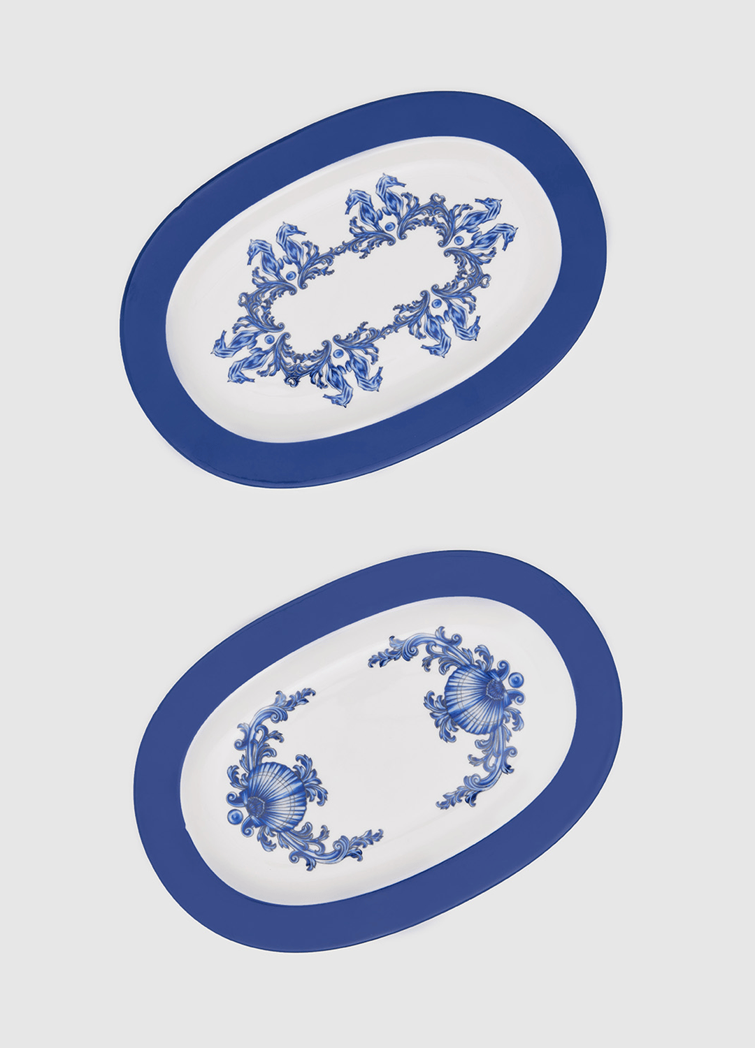 Sophisticated Blue Blanc 2-piece  set 25 cm Platter
