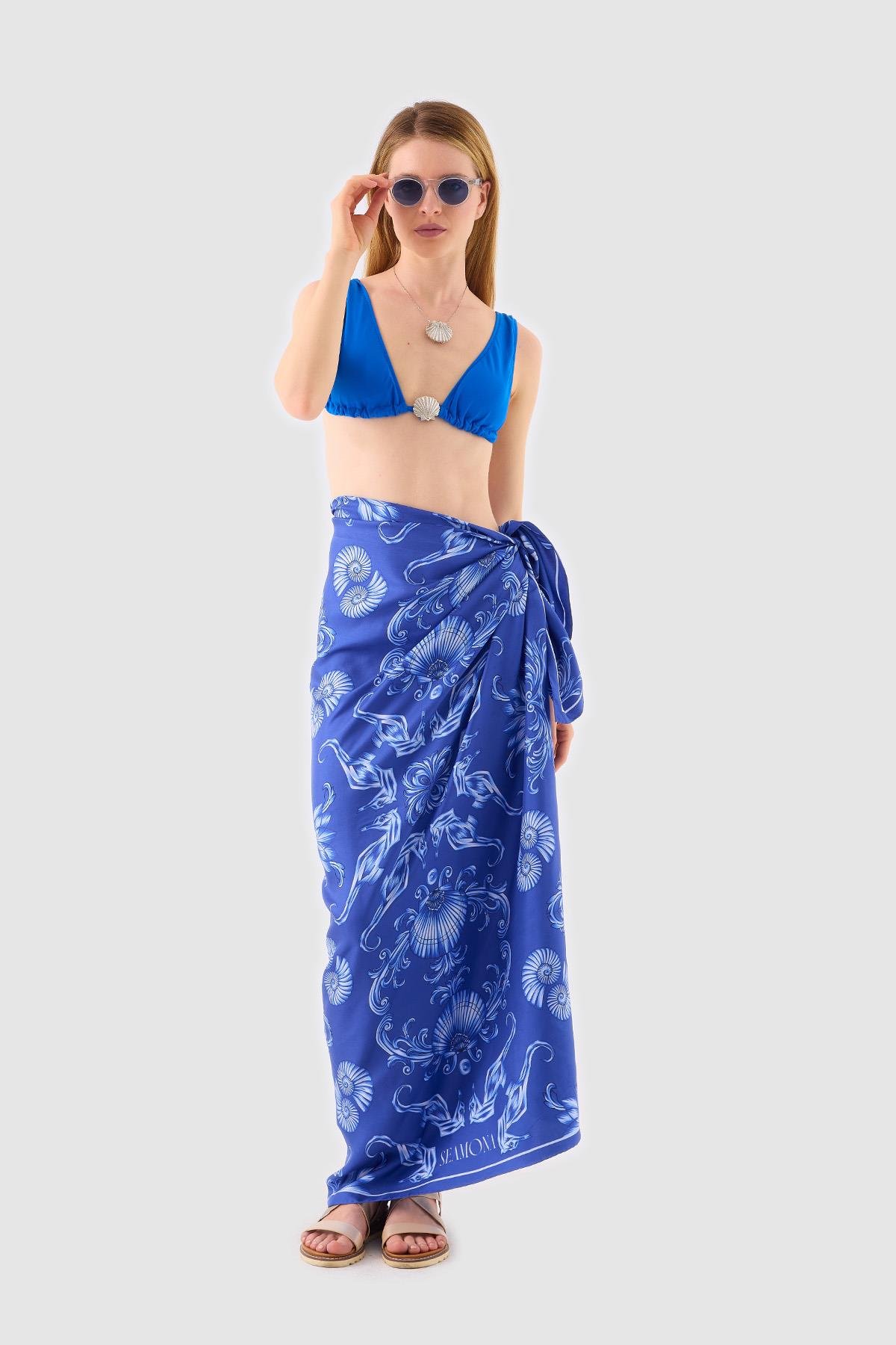 Sophisticated Blue Blanc Blue Pareo 