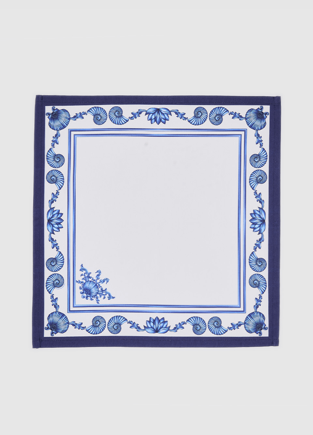 Sophisticated Blue Blanc Fabric Napkin 