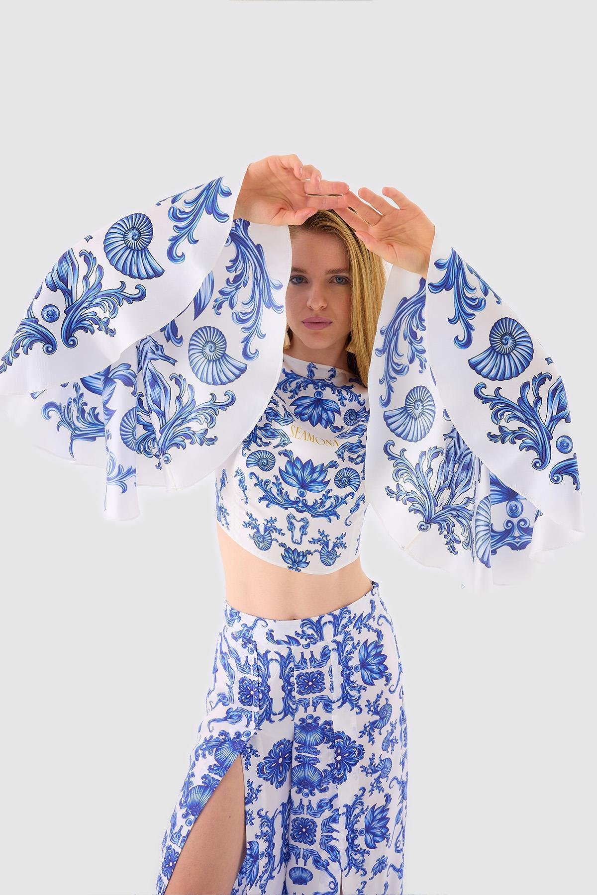 Sophisticated Blue Blanc Spanish Style Co-ord