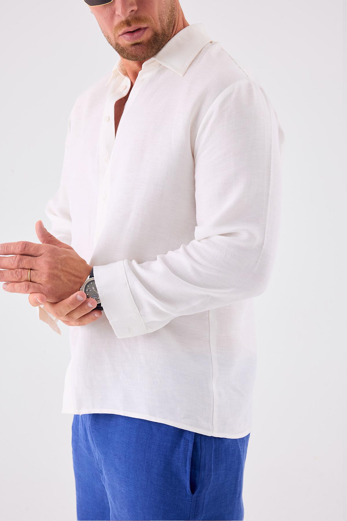 White Linen Shirt
