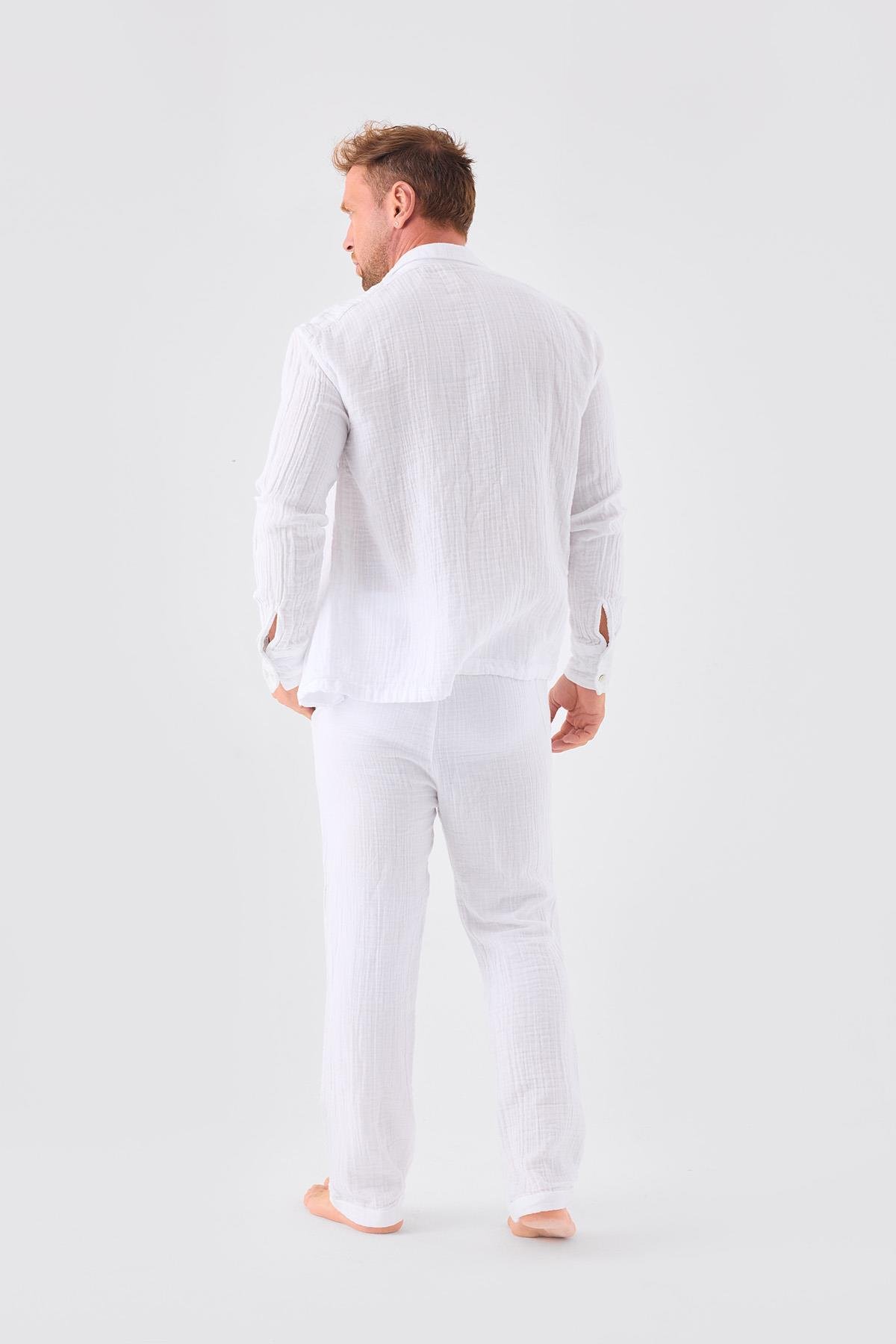 White Muslin Pants