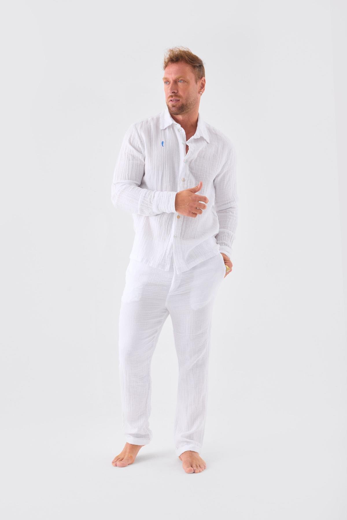 White Muslin Pants