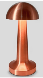 Mantar Şarlı Masa Lambası Bronz