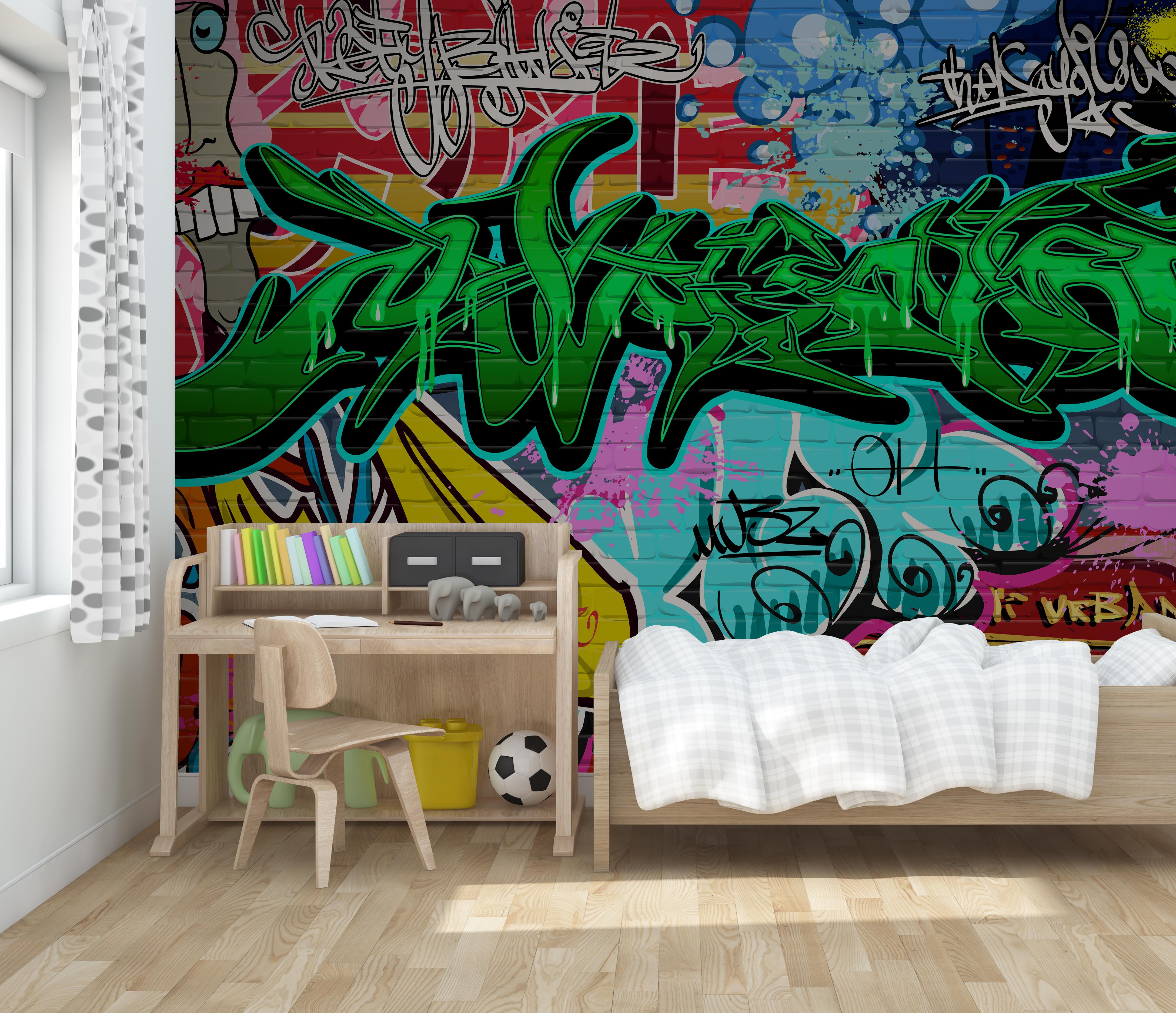 Yazı Graffiti Sanatsal Duvar Kağıdı