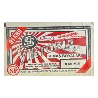KIRMIZI KUMAŞ BOYASI 10 g VİKTORİA