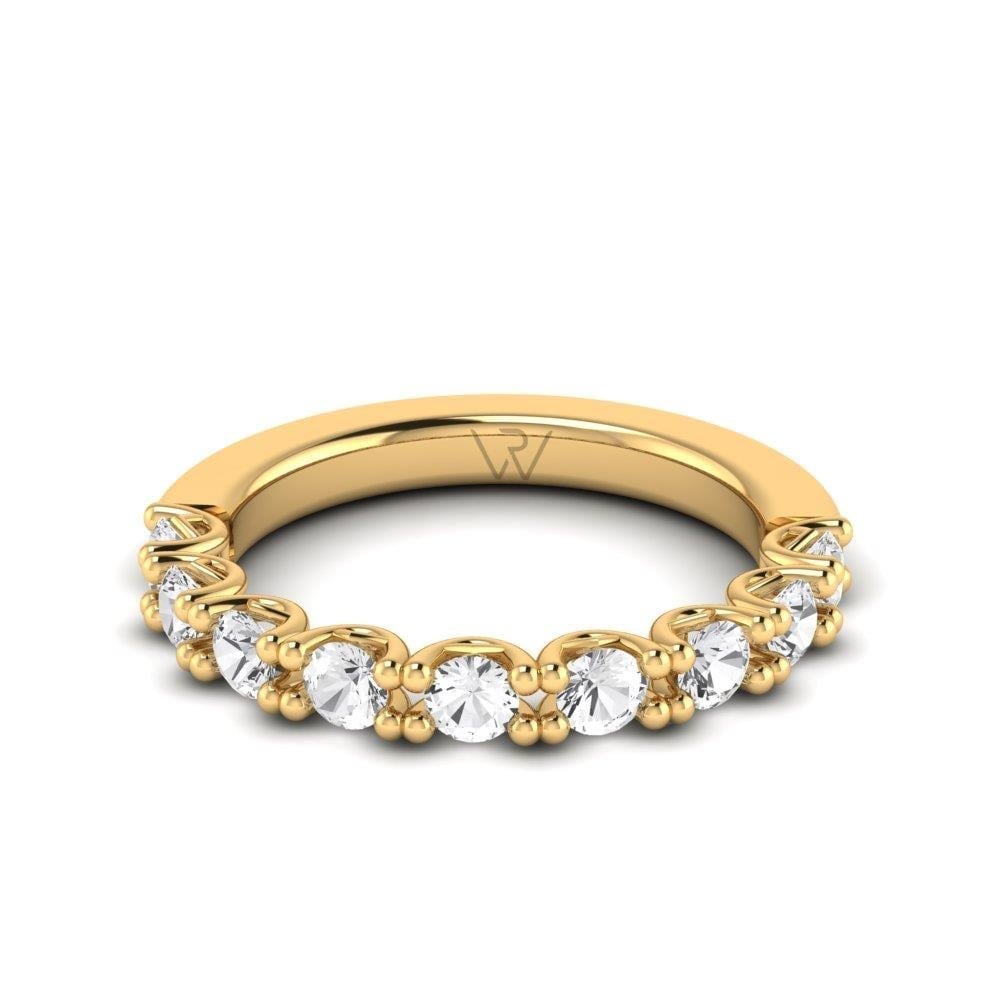 Alliances avec pierres Coeur Or Jaune Oxyde de Zirconium