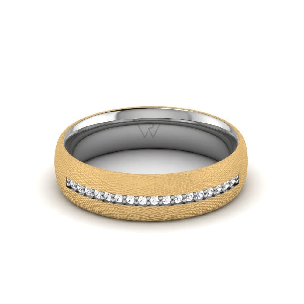 Alliances avec pierres femme Affinara Or Blanc et Jaune