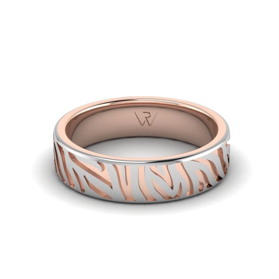 Alliances avec pierres femme Alluring Fancy Or Rose Et Blanc