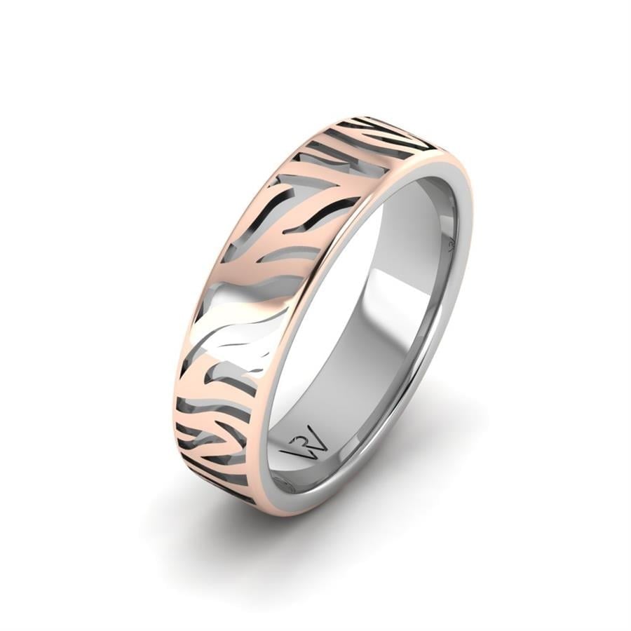 Alliances avec pierres femme Alluring Fancy Or Blanc Et Rose
