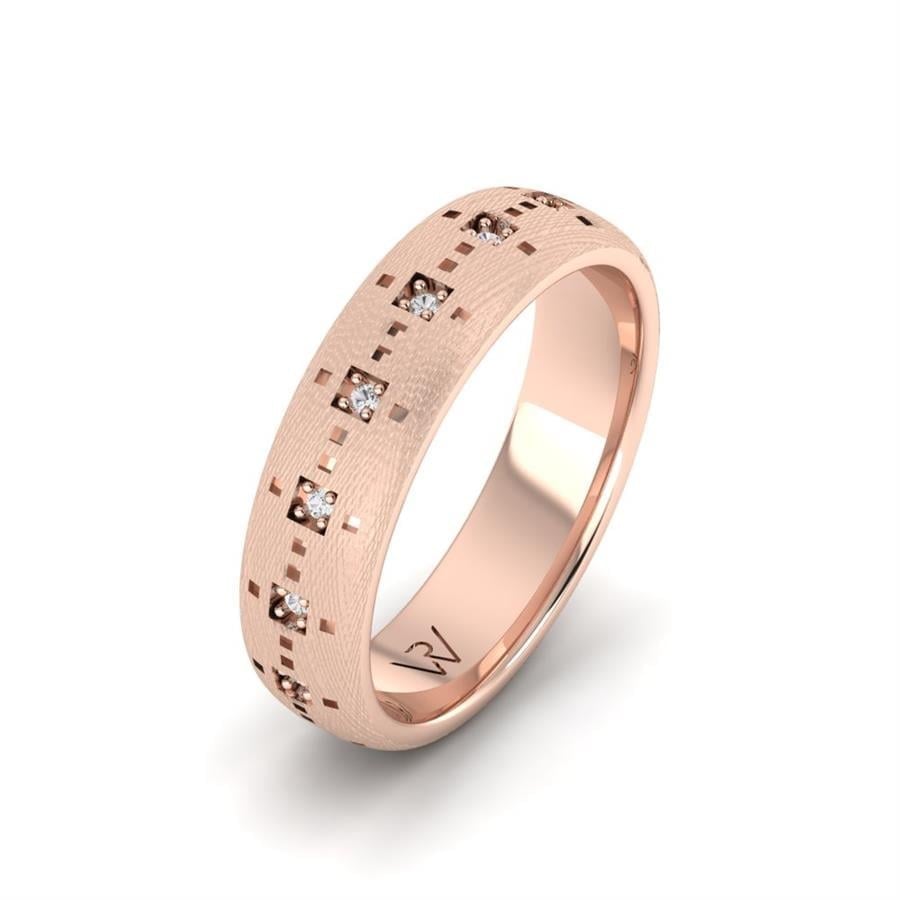 Alliances avec pierres femme Alluring Island Or Rose