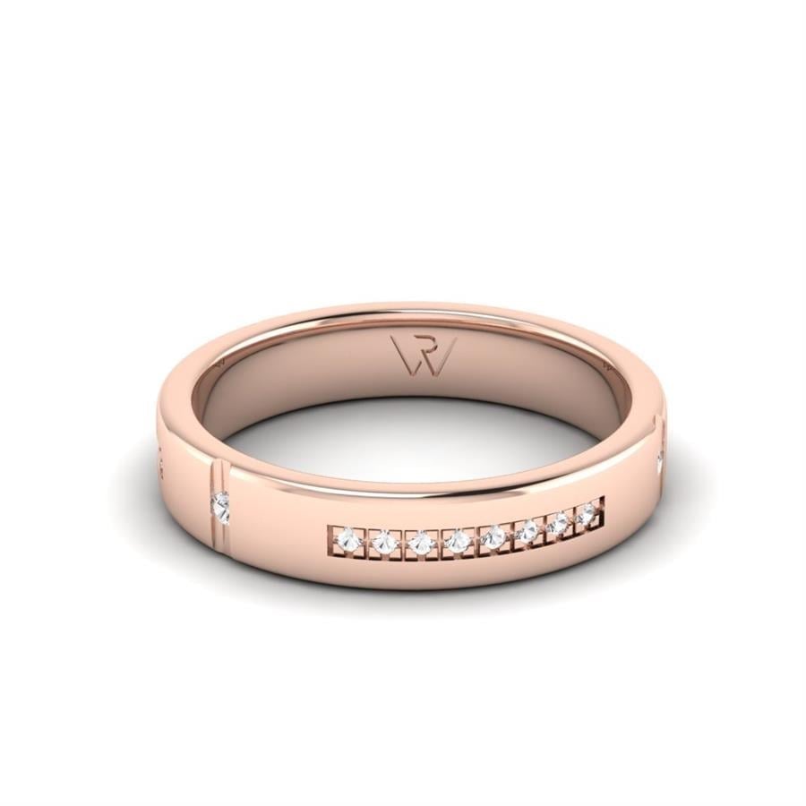 Alliances avec pierres femme Alluring Safety Or Rose