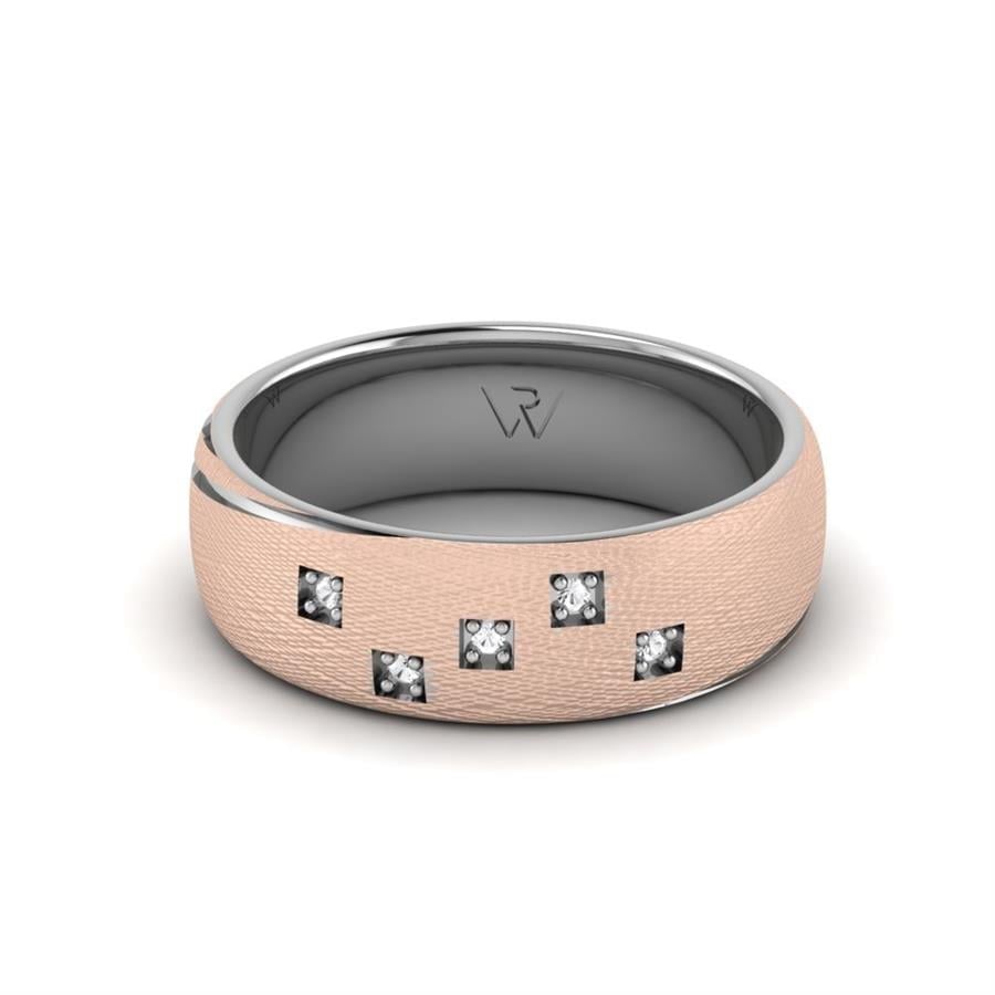 Alliances avec pierres femme Alluring Season Or Blanc Et Rose