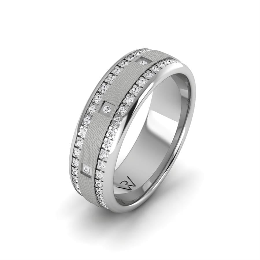 Alliances avec pierres femme Alluring Vision Or Blanc