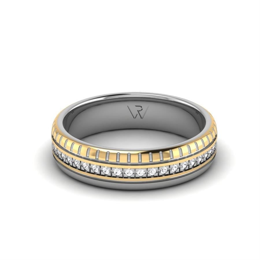 Alliances avec pierres femme Alluring World Or Blanc Et Jaune