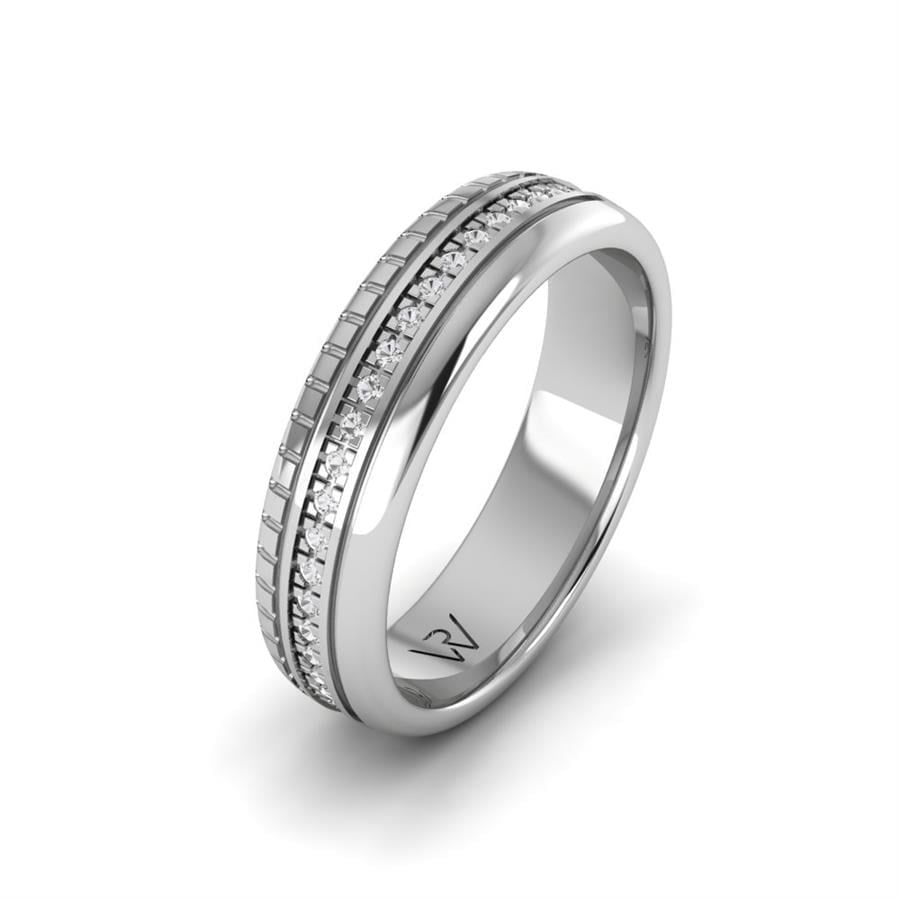 Alliances avec pierres femme Alluring World Or Blanc