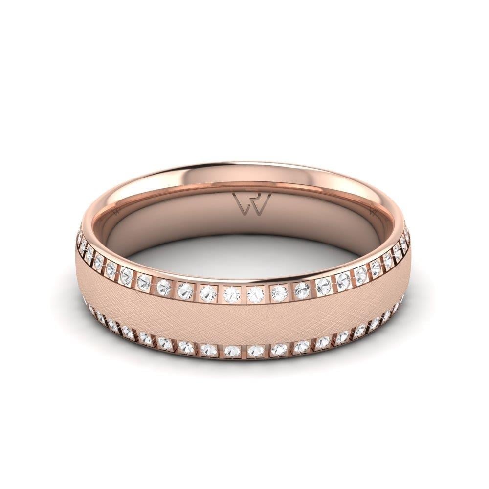 Alliances avec pierres femme Alygance Or Rose Oxyde de Zirconium